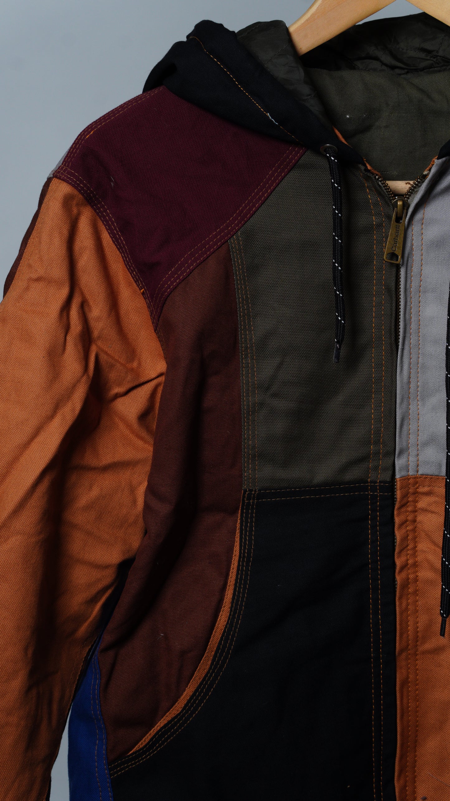 Workwear Colorblock Hooded Jacket Size S