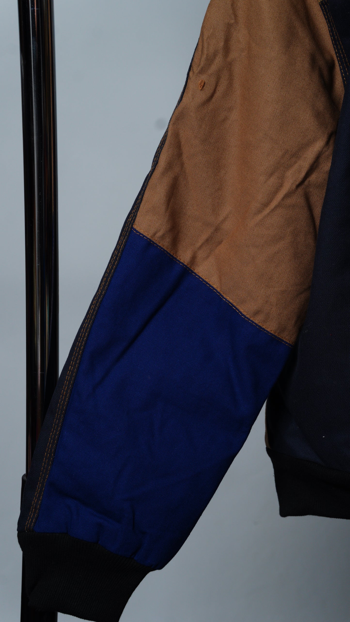 Upcycled Workwear Colorblock Hooded Jacket Size XS