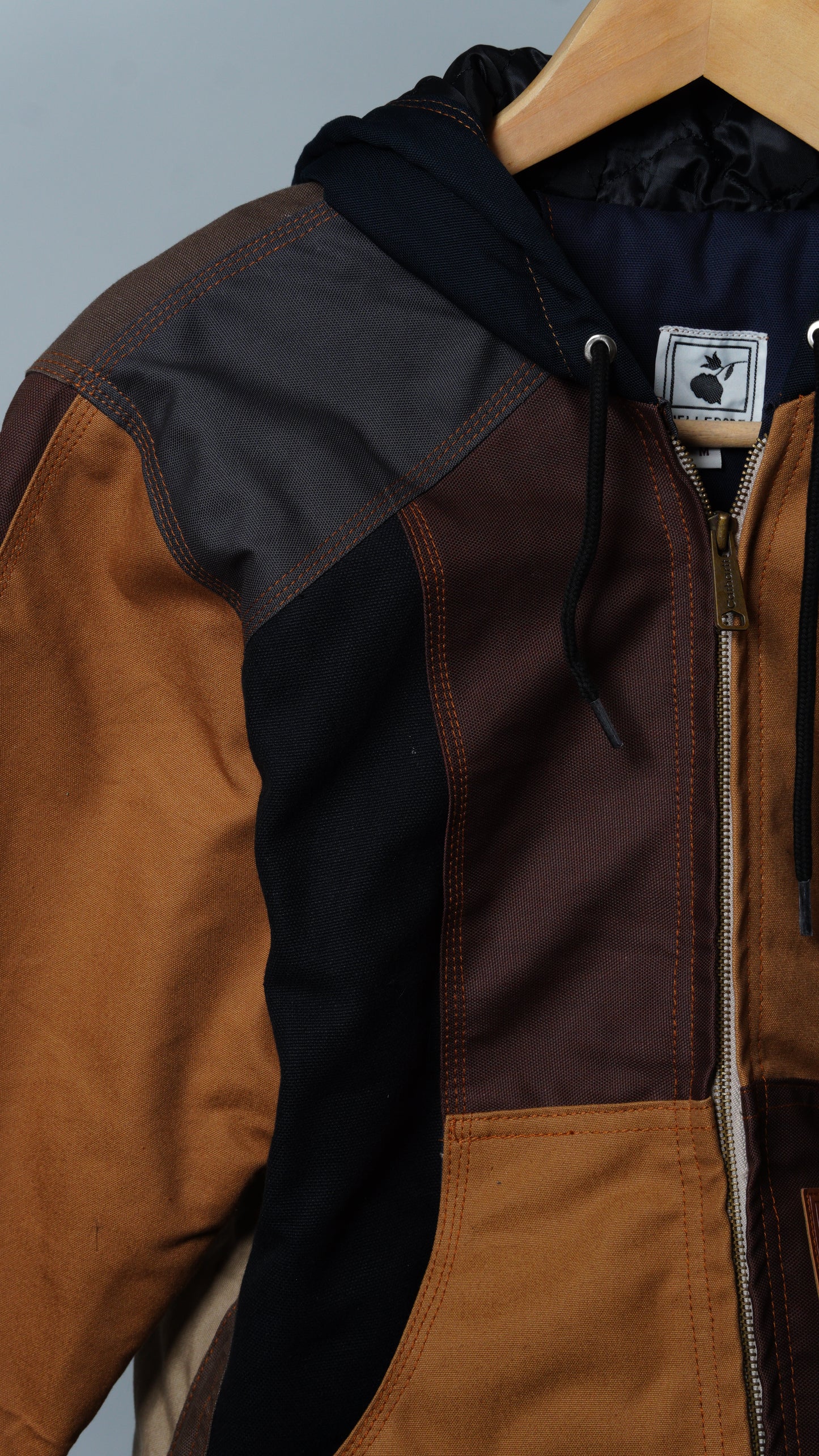 Workwear Colorblock Hooded Jacket Size M