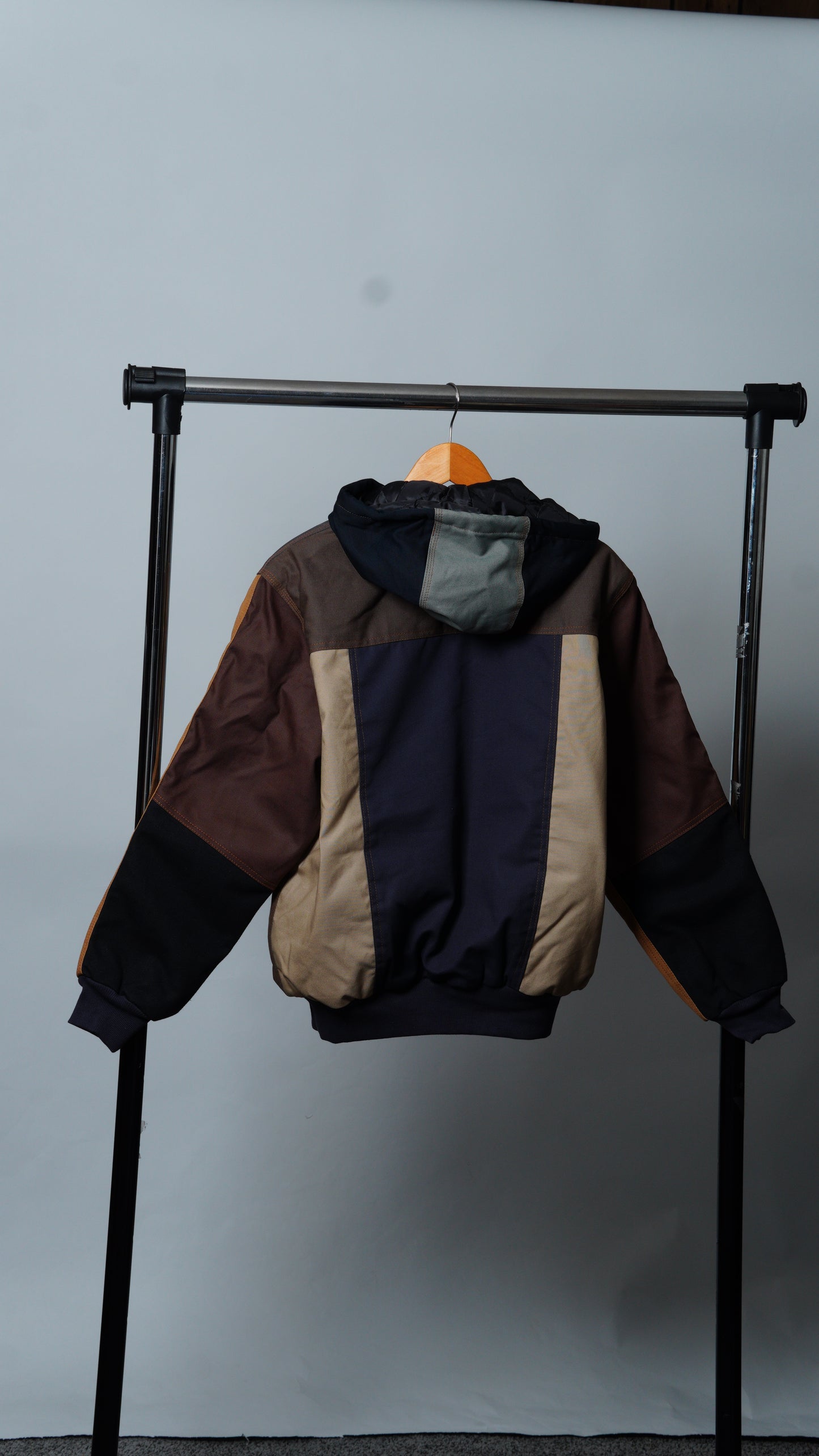 Workwear Colorblock Hooded Jacket Size M