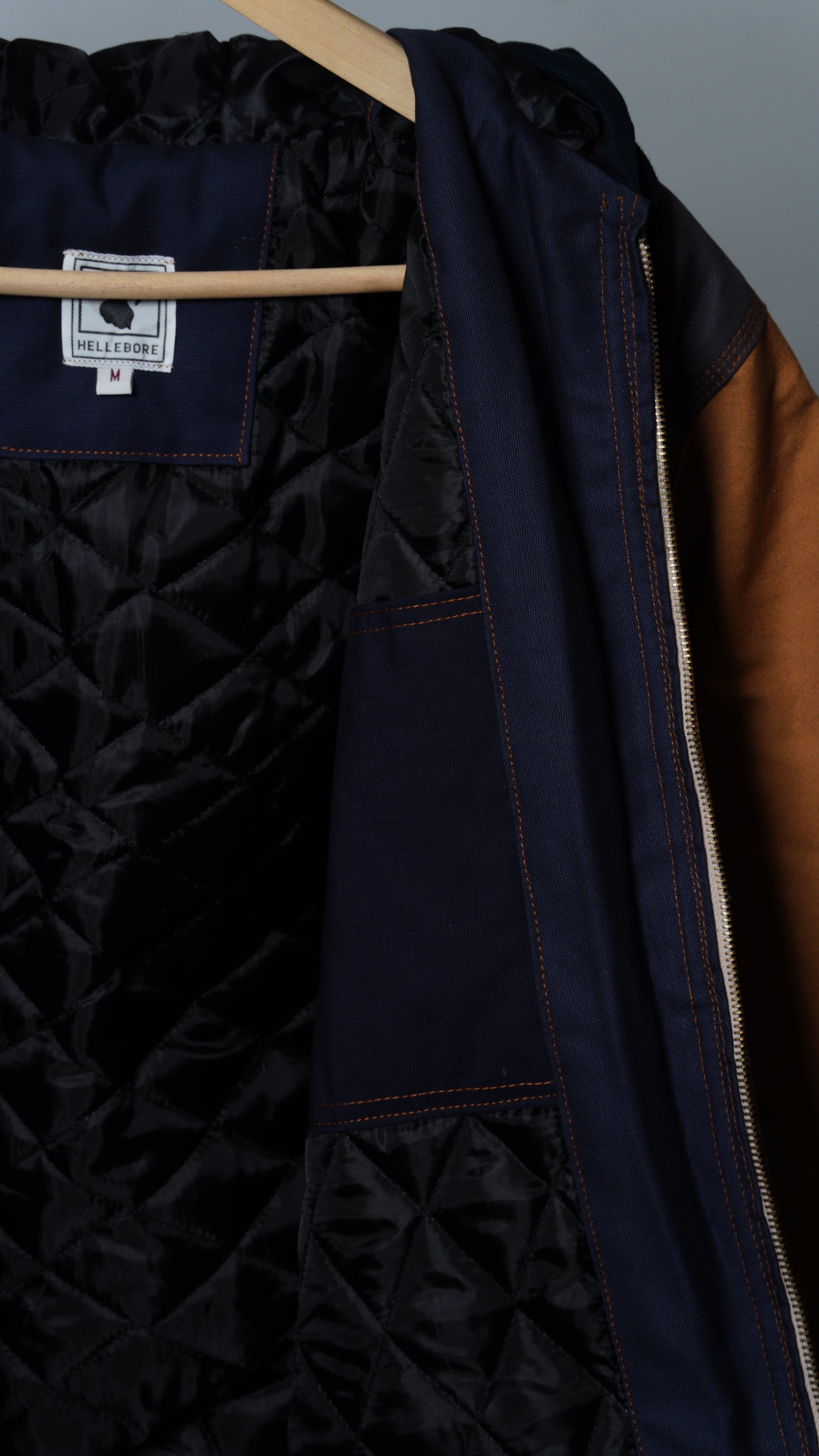 Workwear Colorblock Hooded Jacket Size M