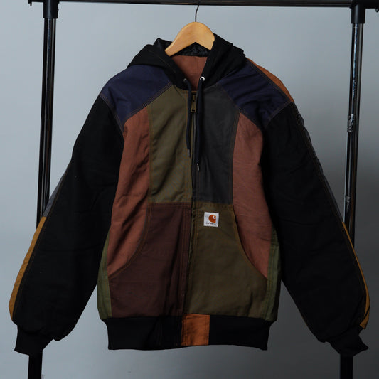 Workwear Colorblock Hooded Jacket Size L