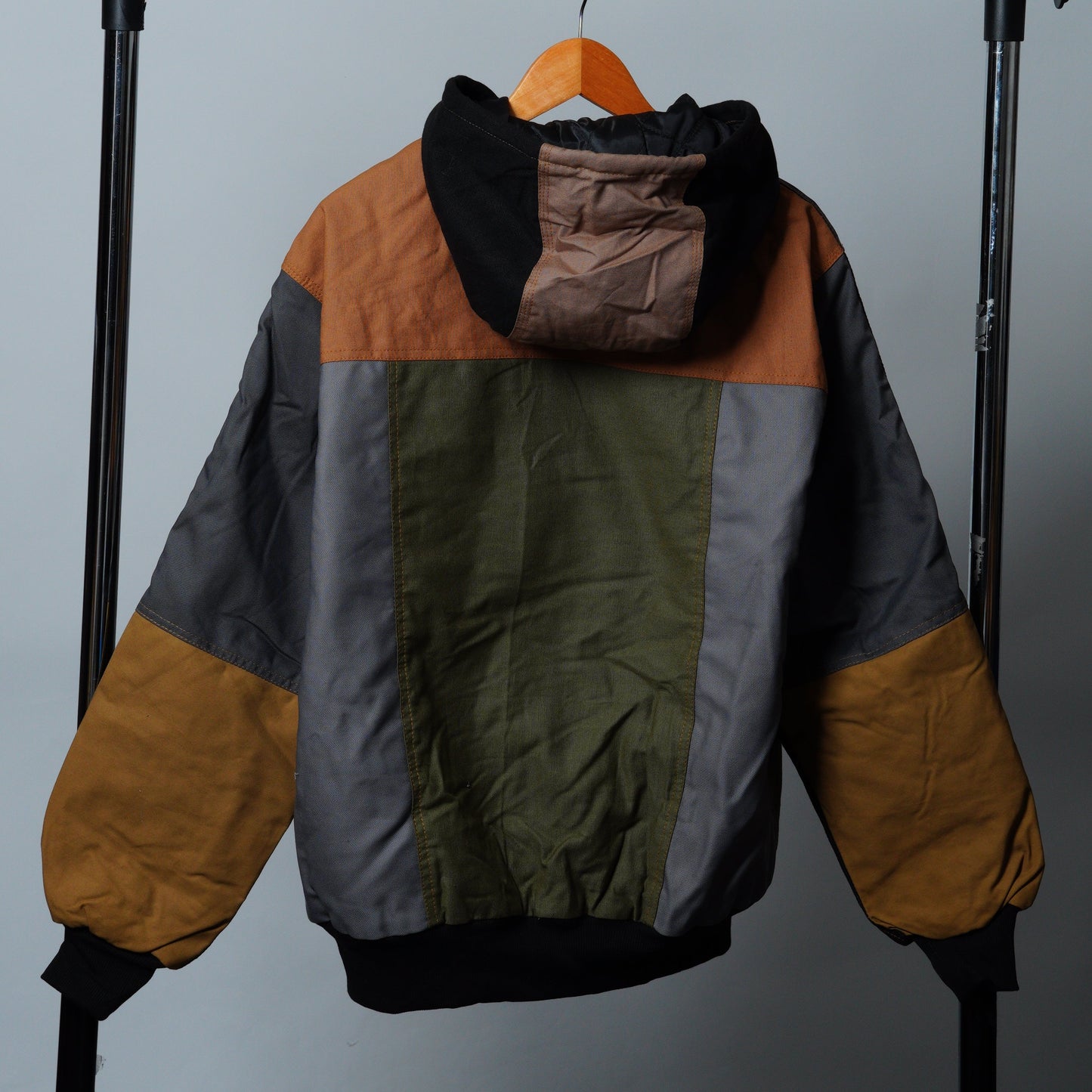Workwear Colorblock Hooded Jacket Size L