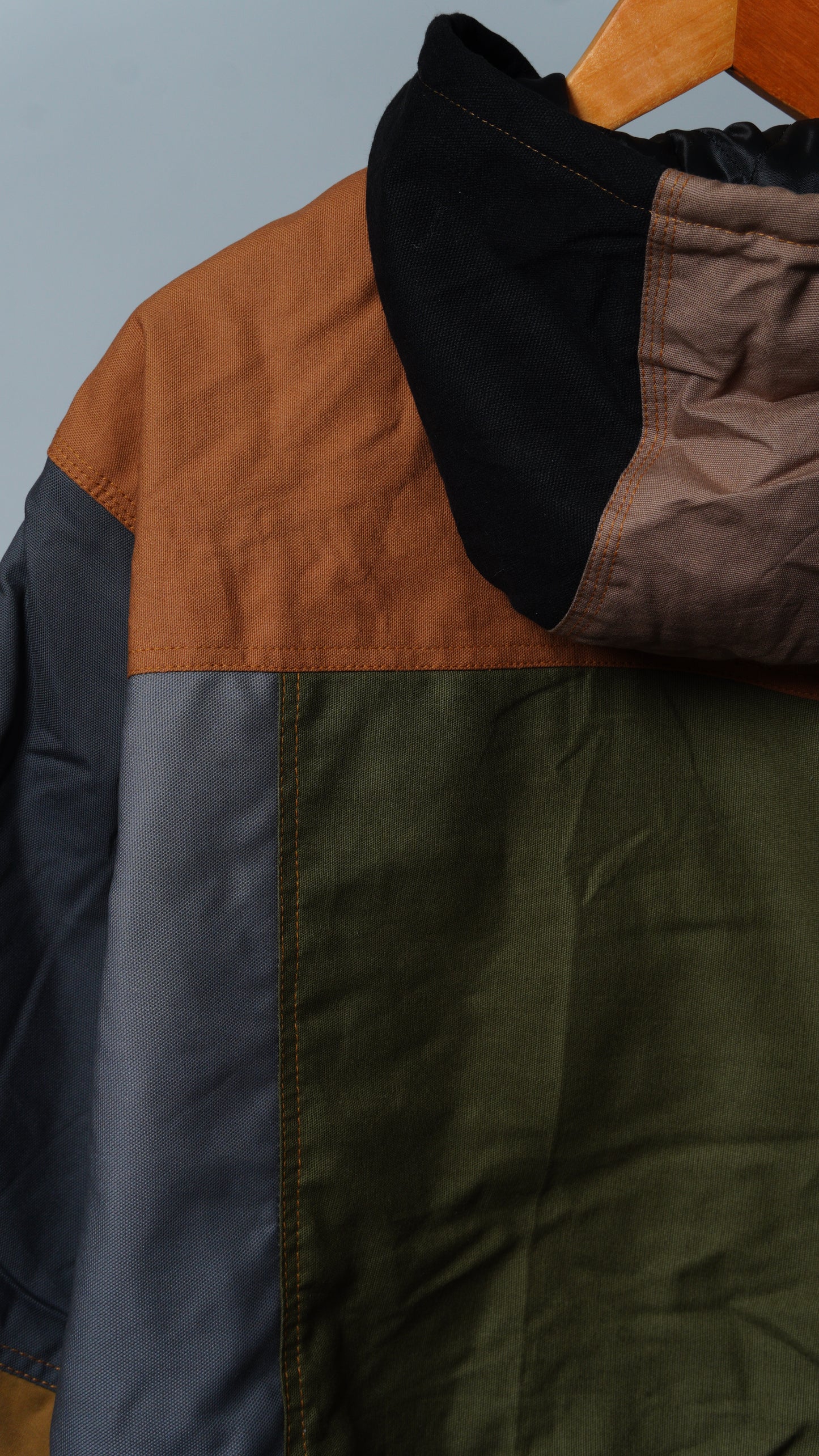 Workwear Colorblock Hooded Jacket Size L