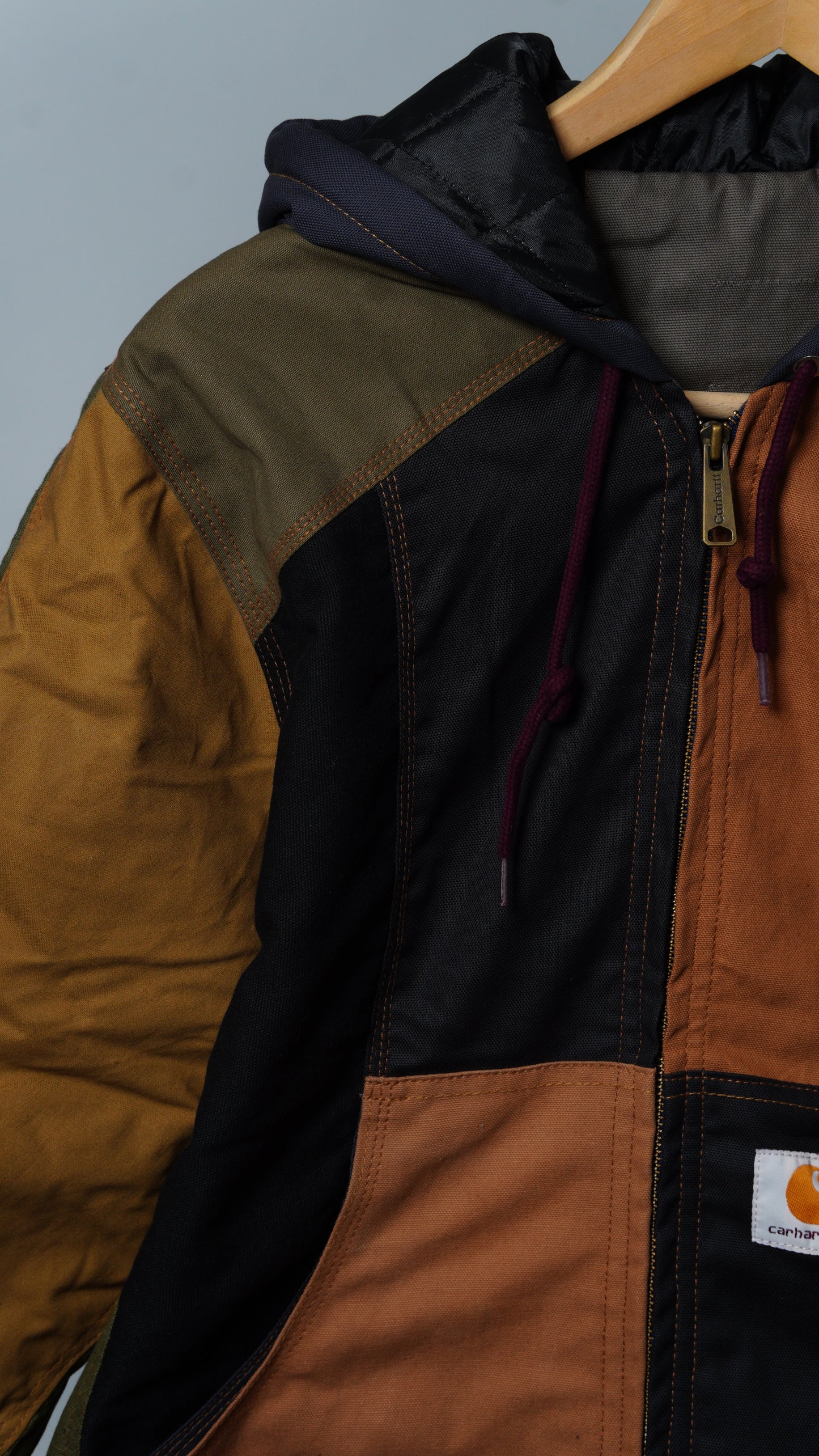Workwear Colorblock Hooded Jacket Size M