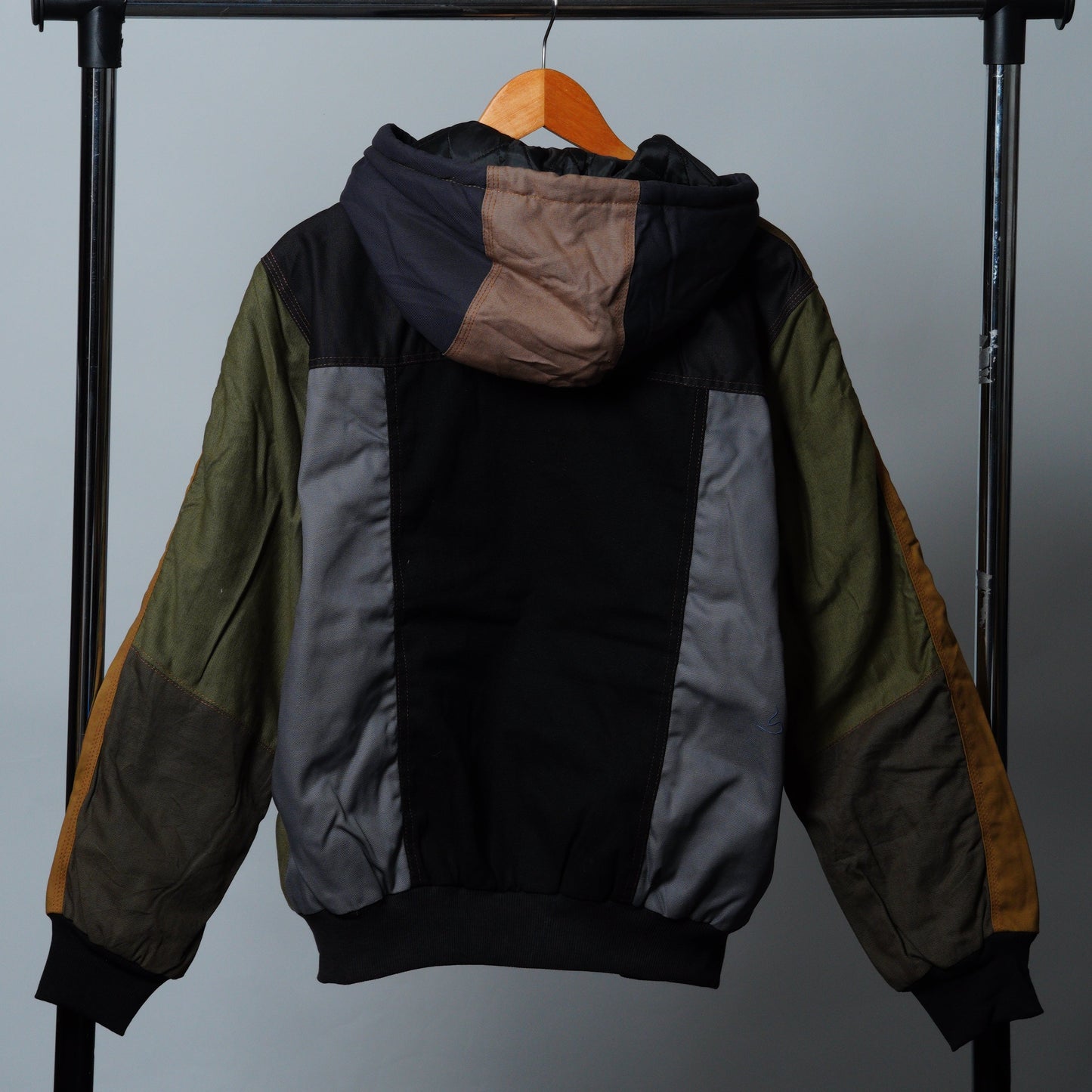 Workwear Colorblock Hooded Jacket Size M