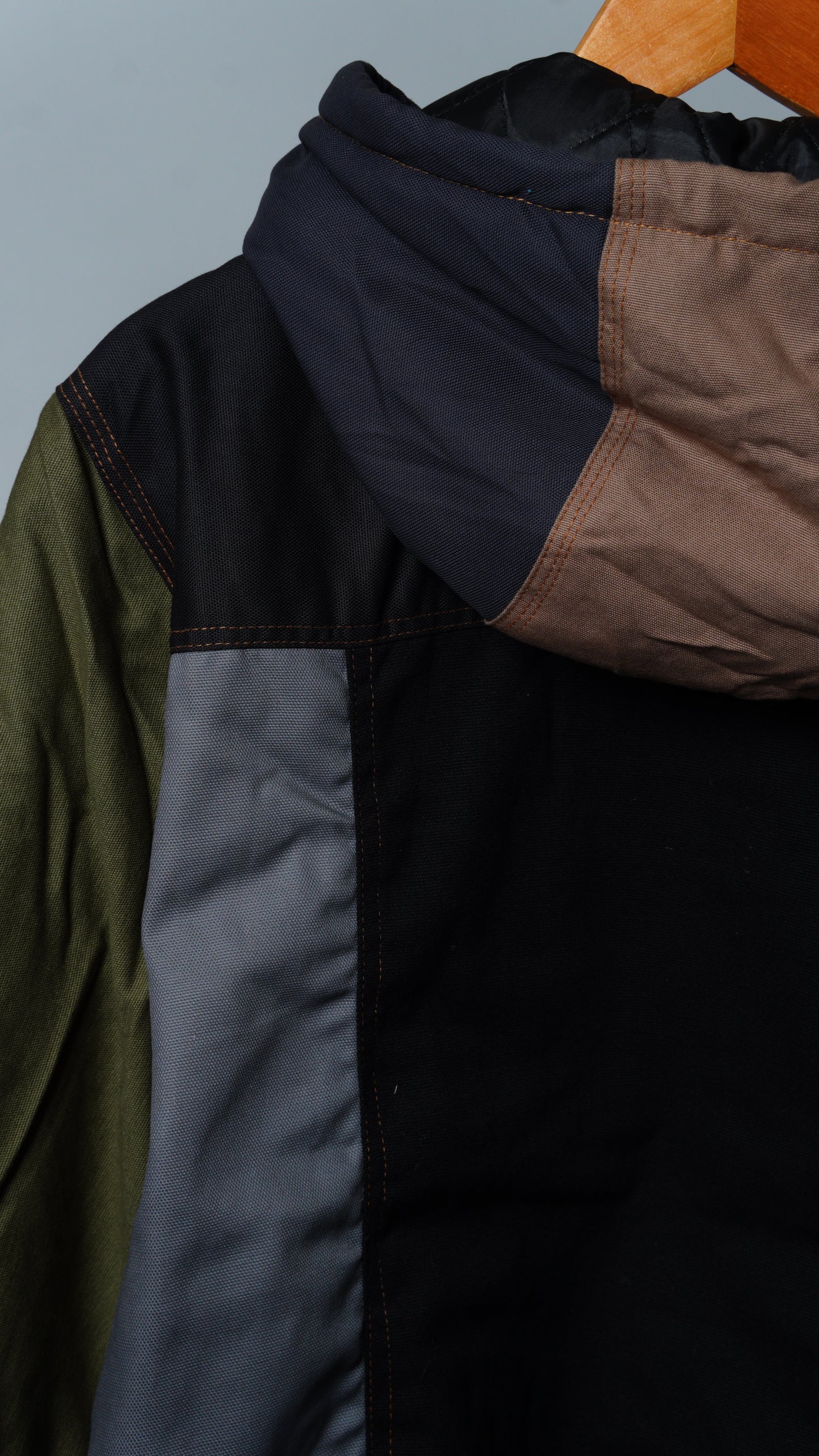 Workwear Colorblock Hooded Jacket Size M