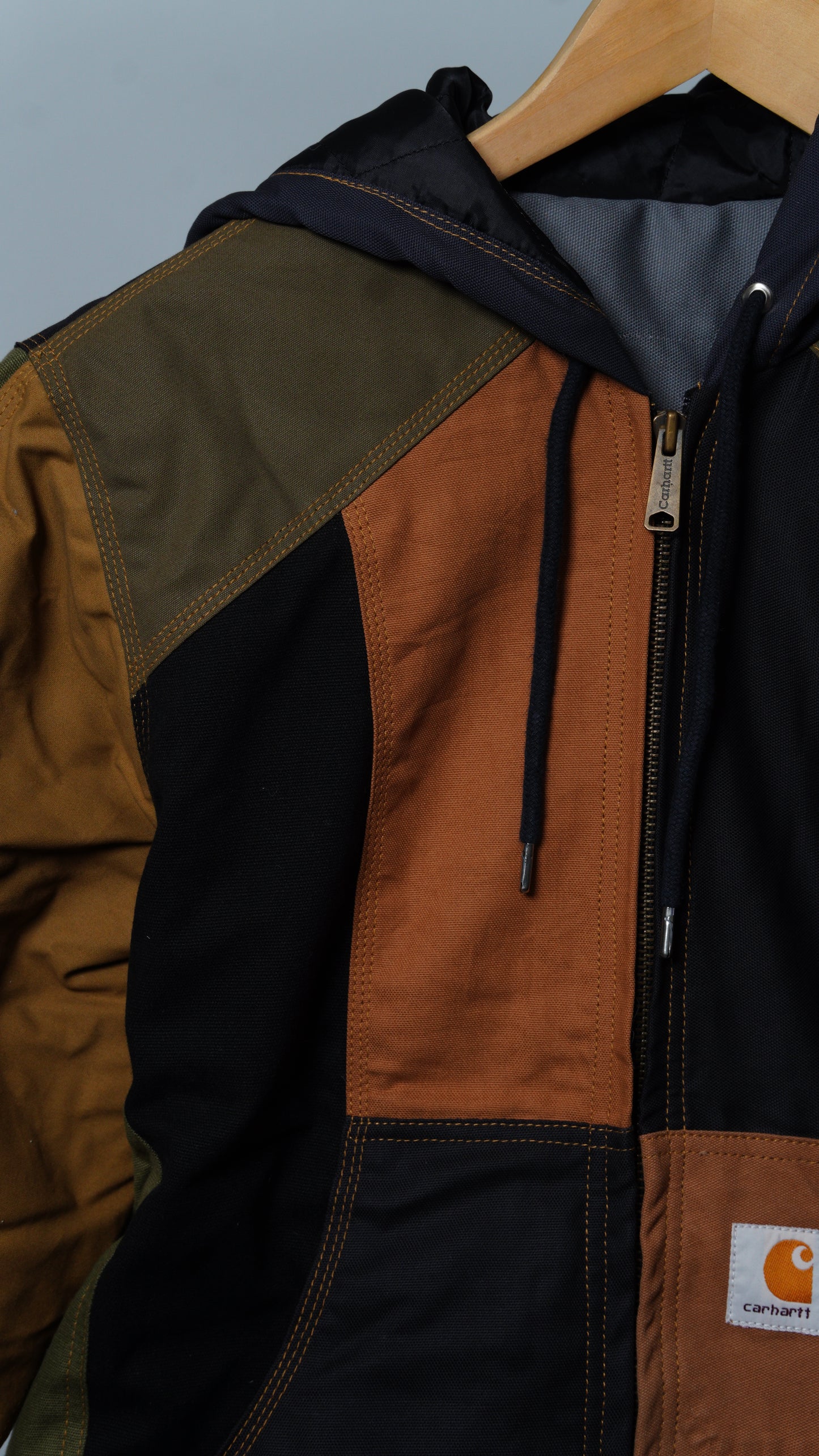 Workwear Colorblock Hooded Jacket Size S