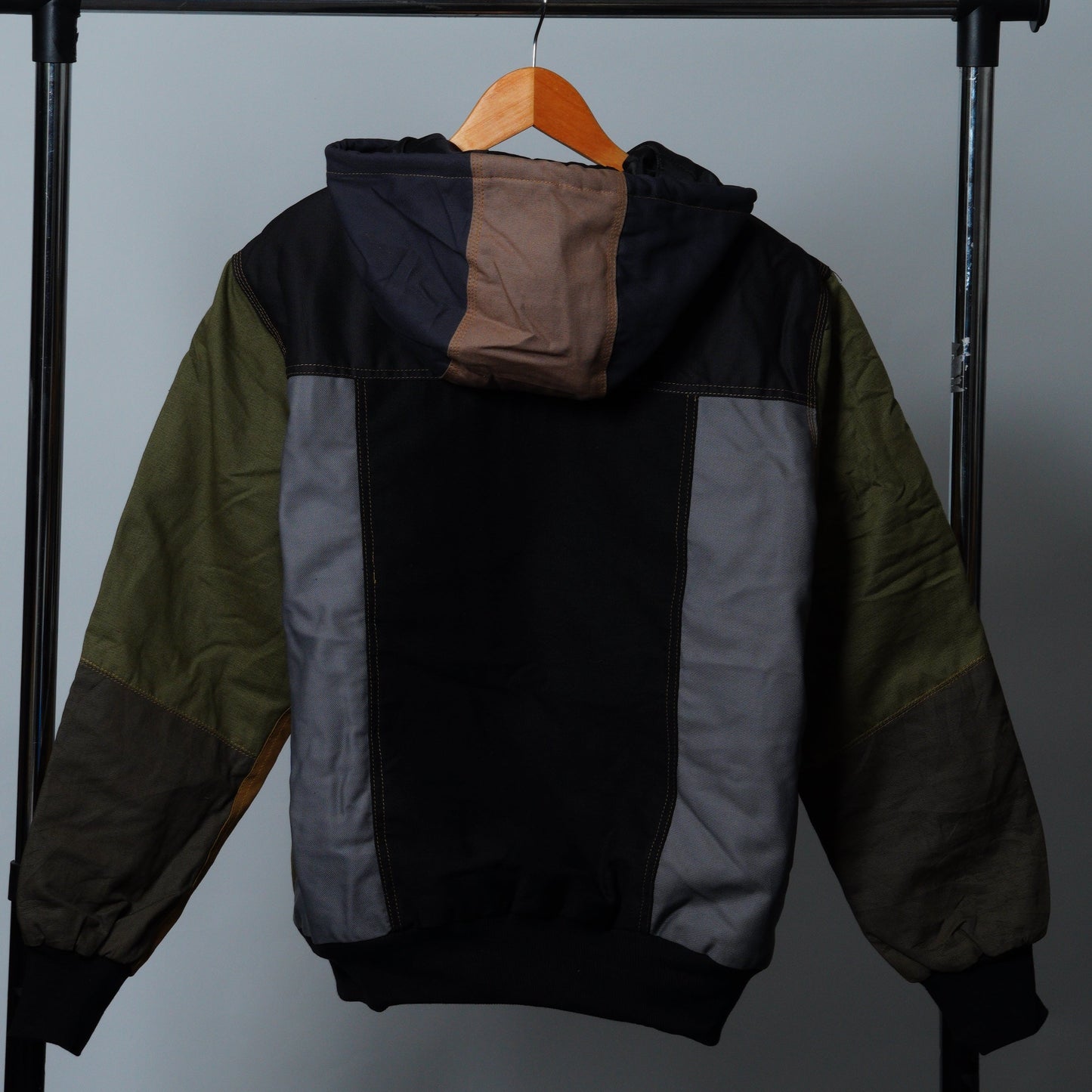 Workwear Colorblock Hooded Jacket Size S