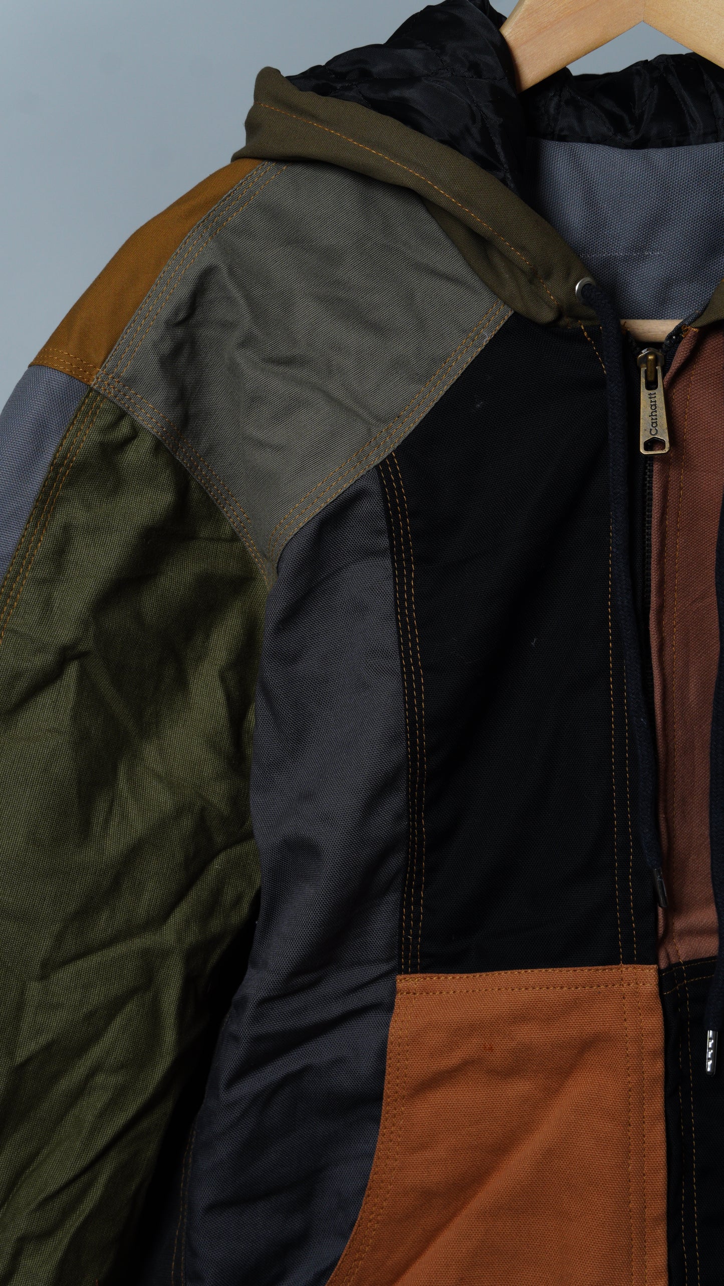 Workwear Colorblock Hooded Jacket Size M