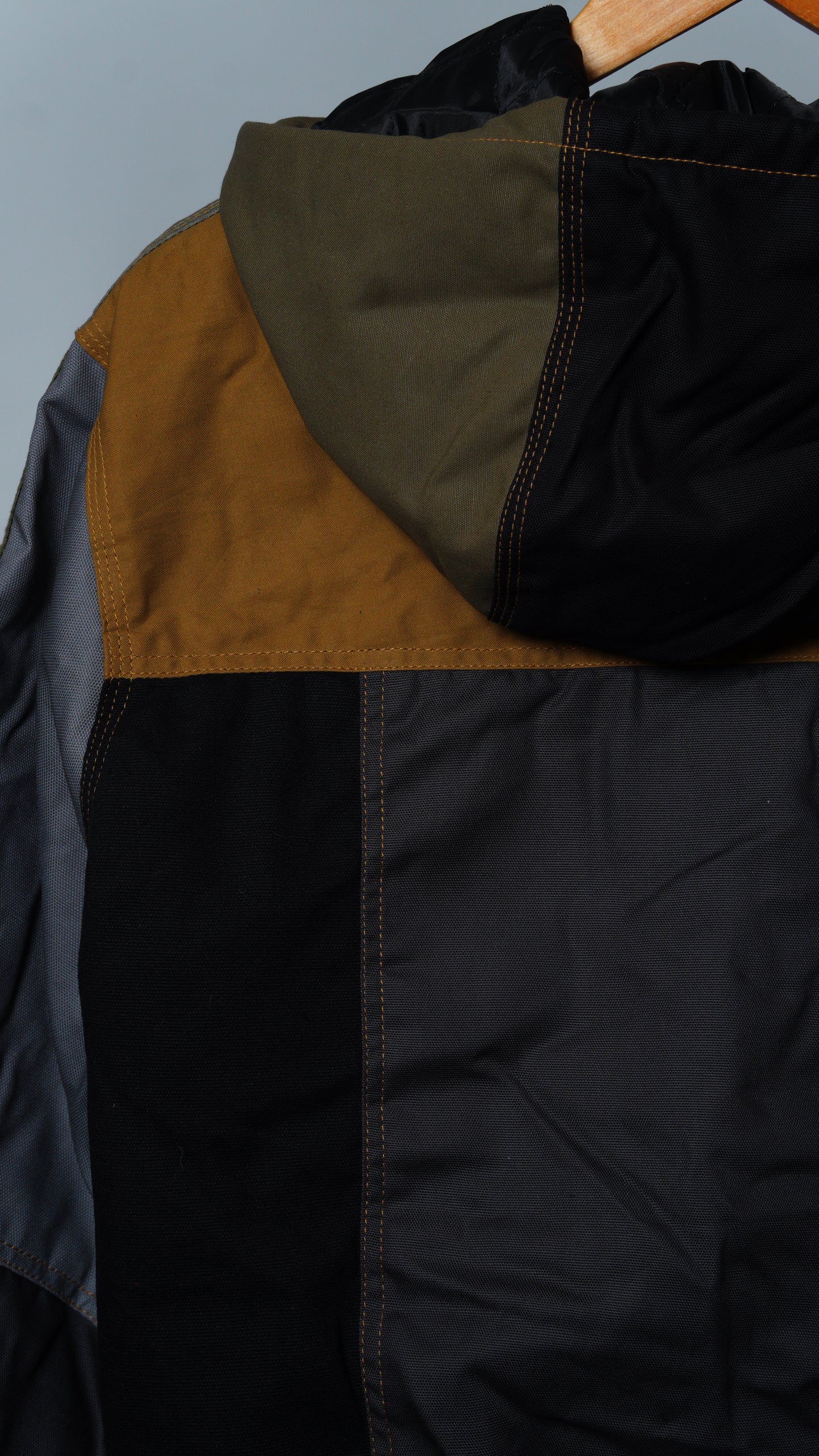 Workwear Colorblock Hooded Jacket Size M
