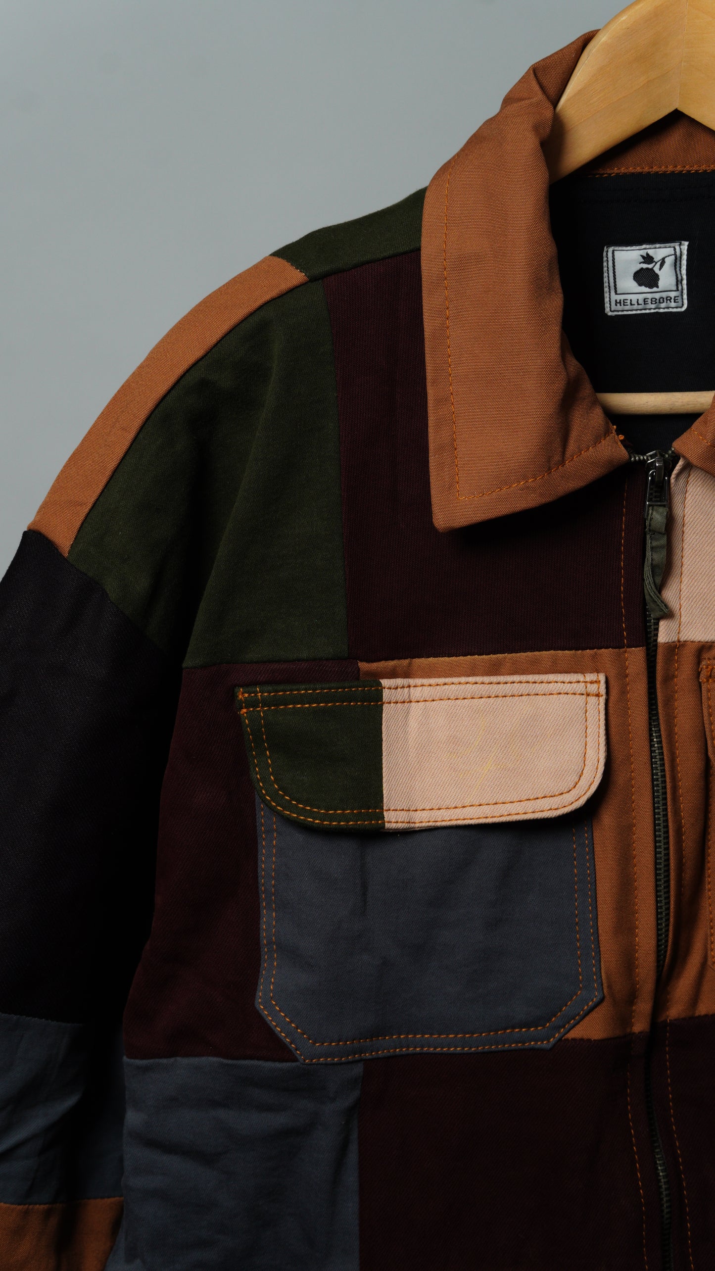 Upcycled Patchwork Jacket Size XL