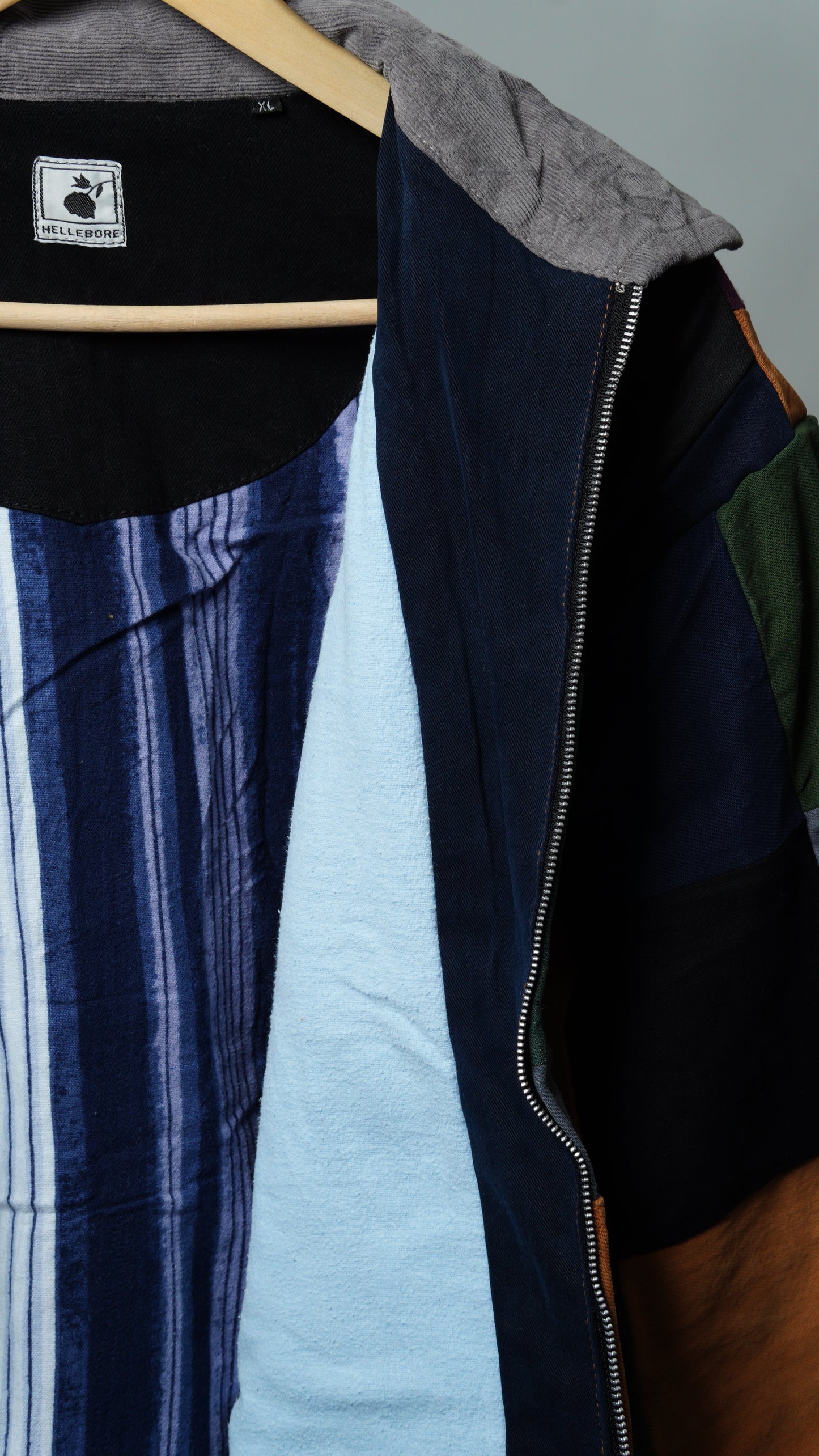 Upcycled Patchwork Jacket Size XL