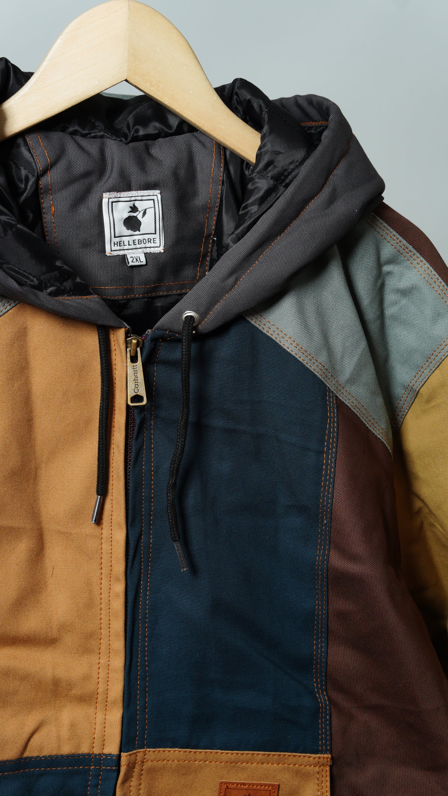 Workwear Colorblock Hooded Jacket Size 2XL
