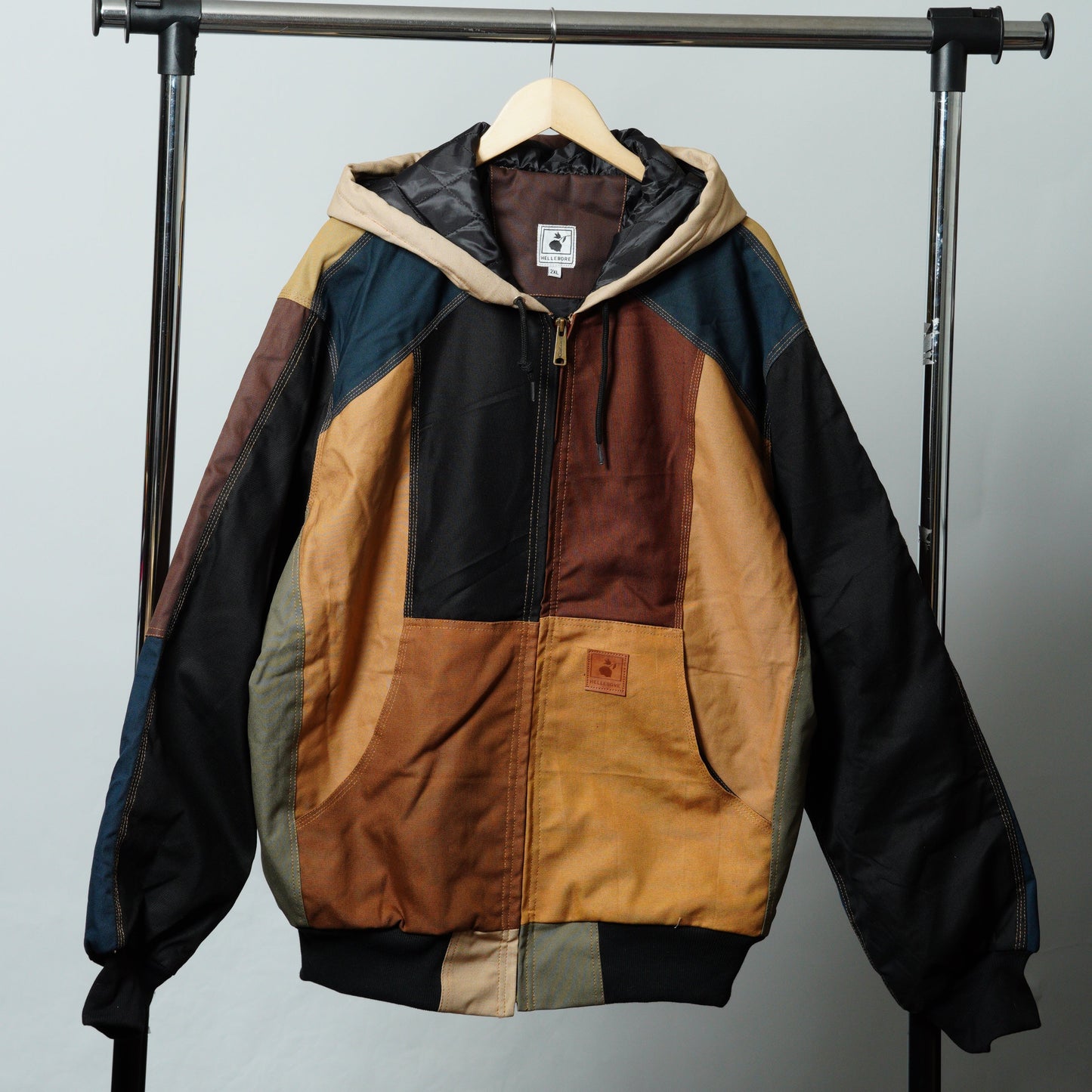 Workwear Colorblock Hooded Jacket Size 2XL