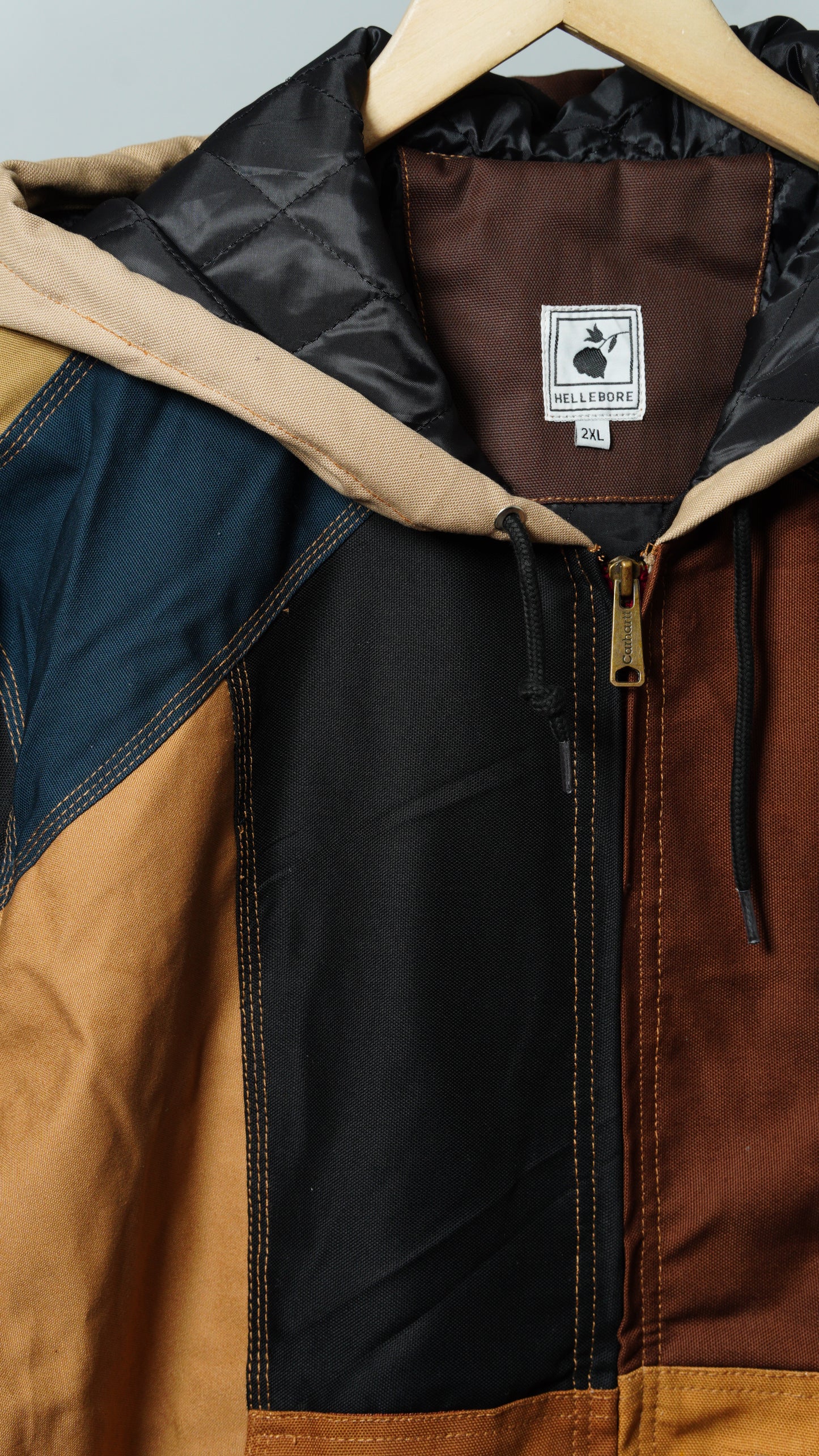 Workwear Colorblock Hooded Jacket Size 2XL