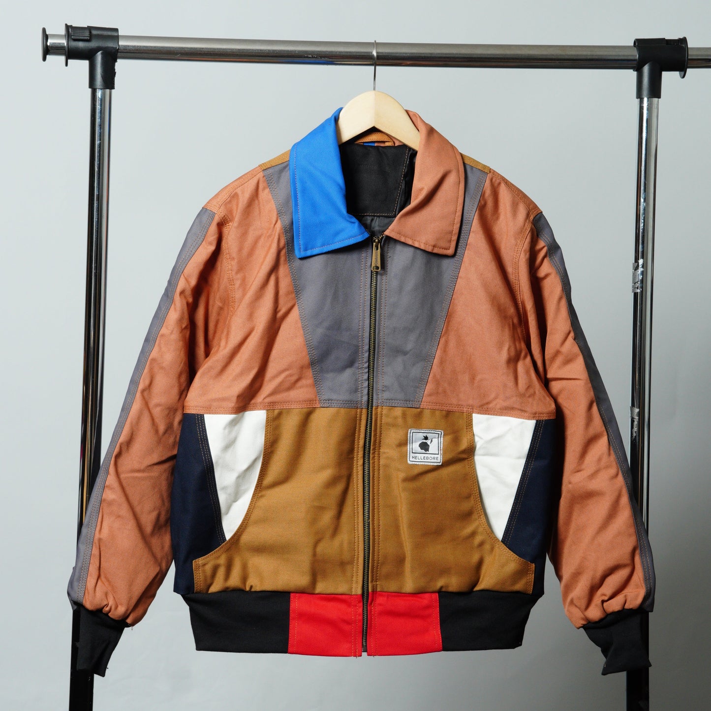 Workwear Colorblock Geometric Jacket Size S