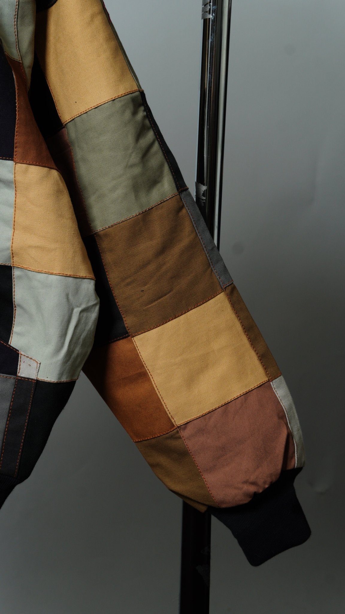 Checkered Patchwork Jacket Size M - The Hellebore Shop