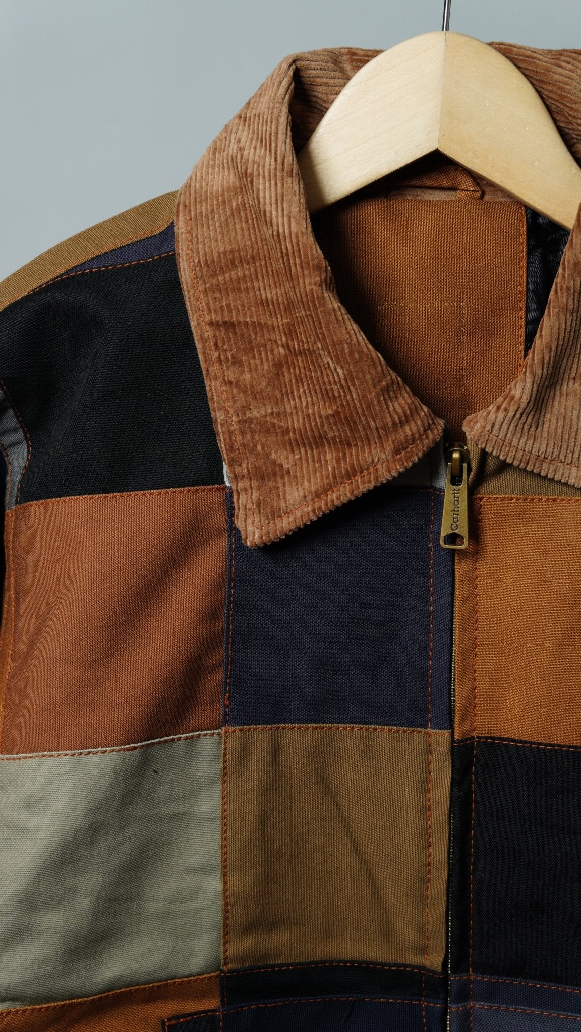 Checkered Patchwork Jacket Size M - The Hellebore Shop