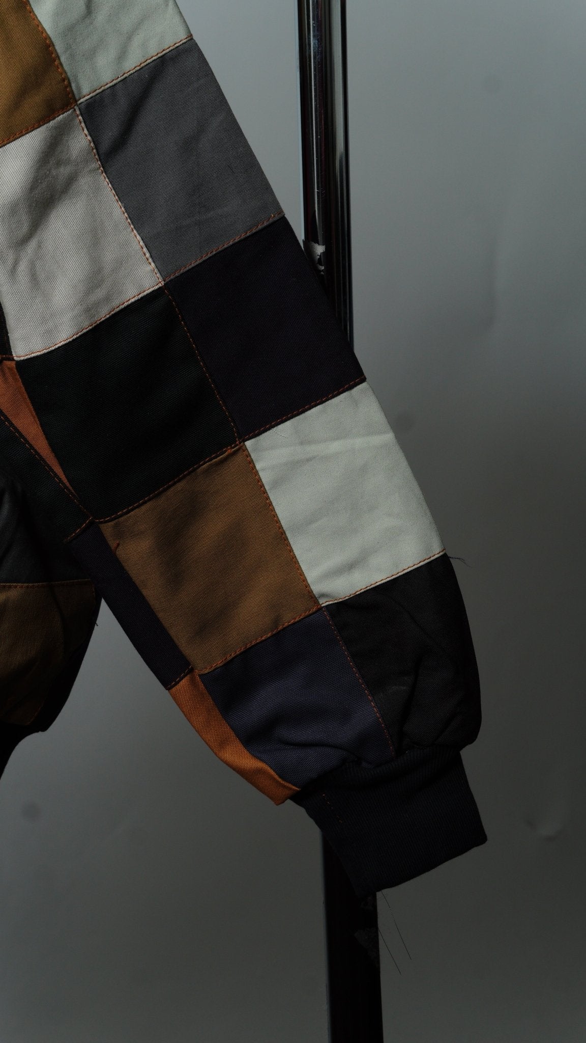 Checkered Patchwork Jacket Size M - The Hellebore Shop