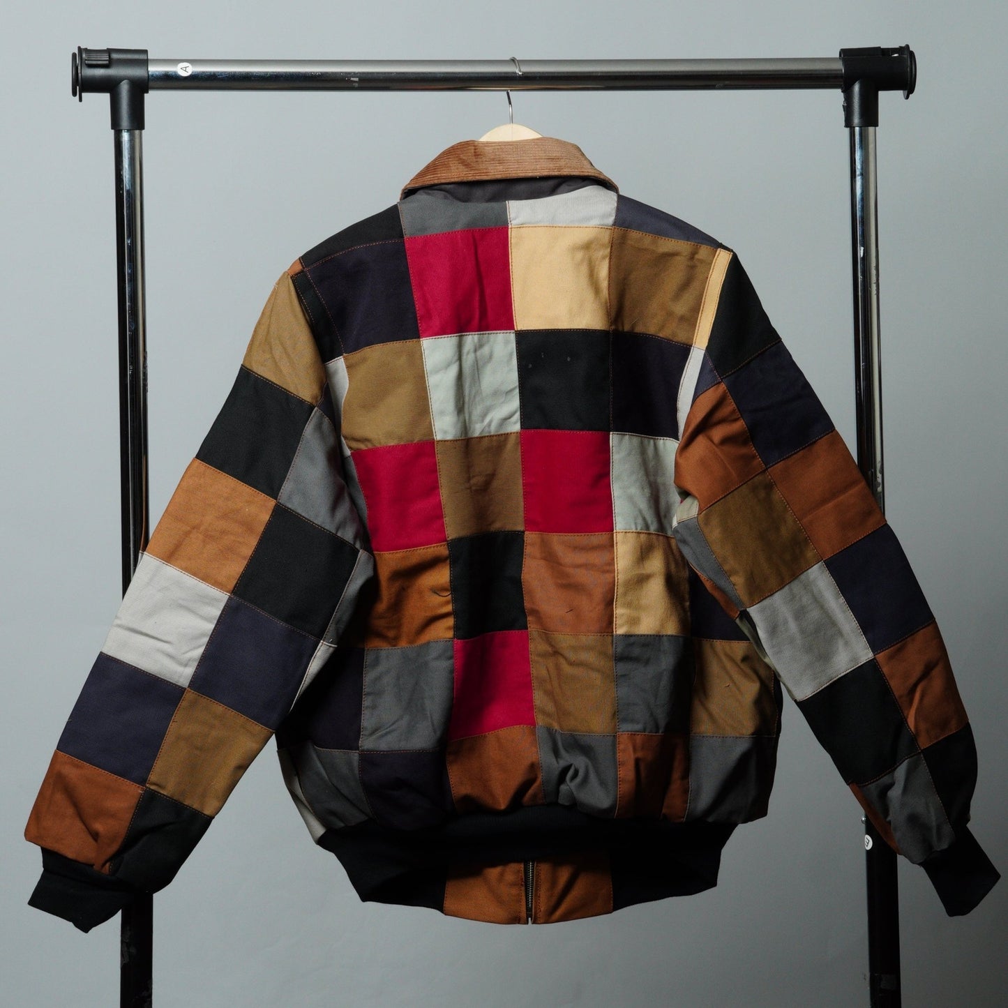 Checkered Patchwork Jacket Size M - The Hellebore Shop
