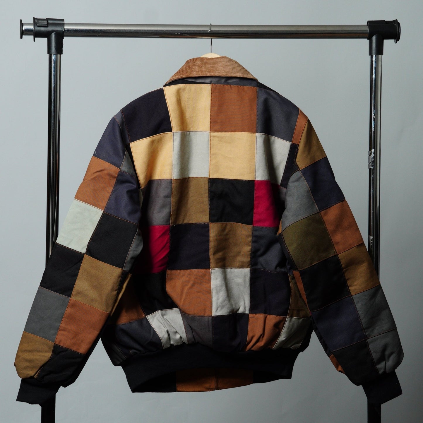Checkered Patchwork Jacket Size M - The Hellebore Shop