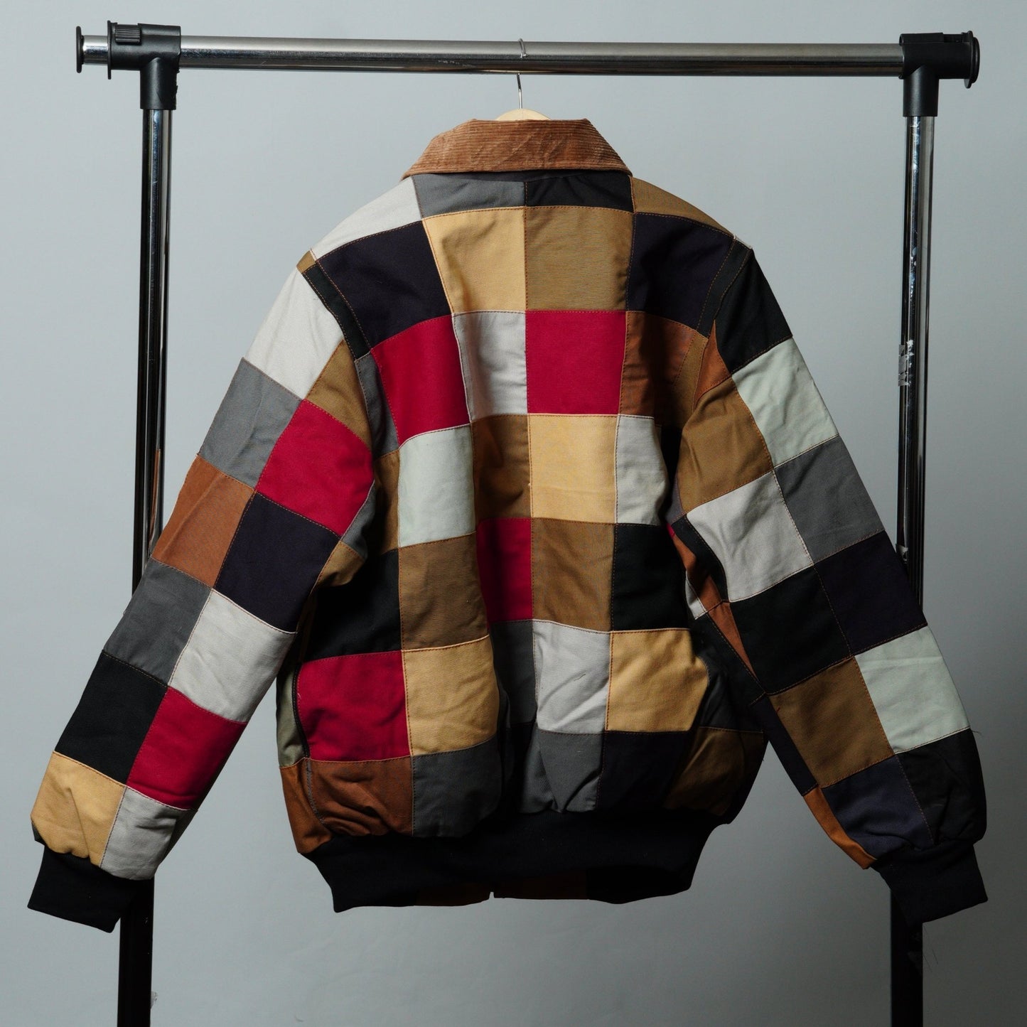 Checkered Patchwork Jacket Size M - The Hellebore Shop