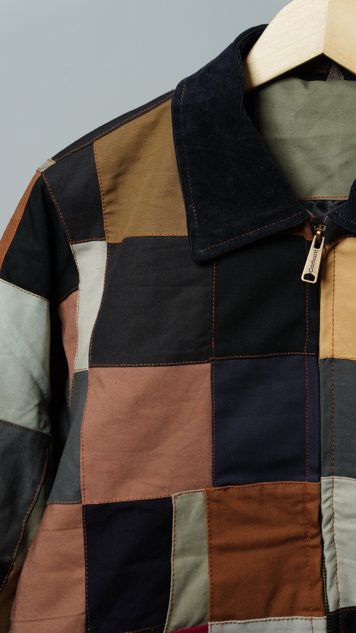 Checkered Patchwork Jacket Size M - The Hellebore Shop