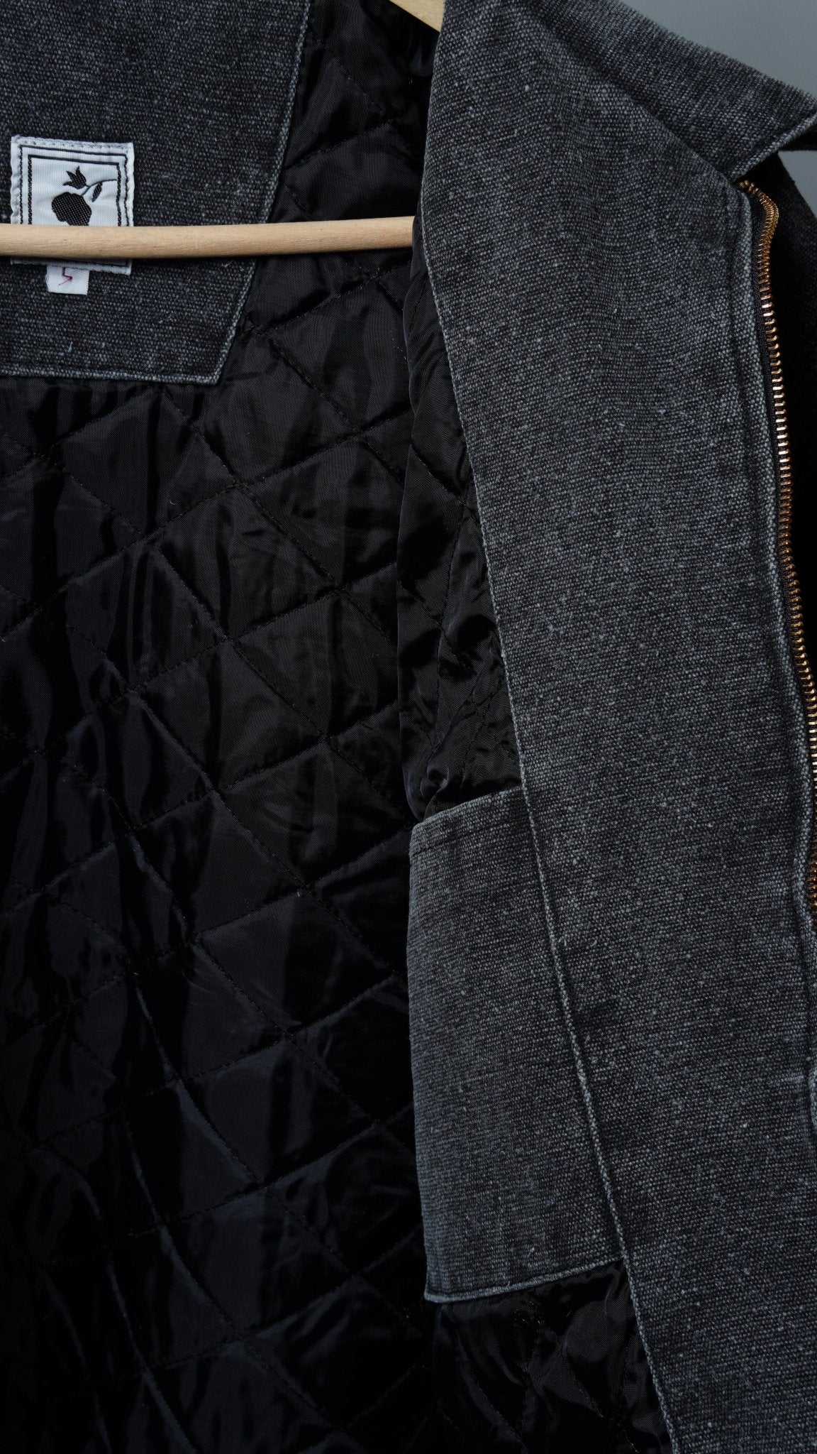Gray Heavy Weight Cropped Trucker Jacket - The Hellebore Shop