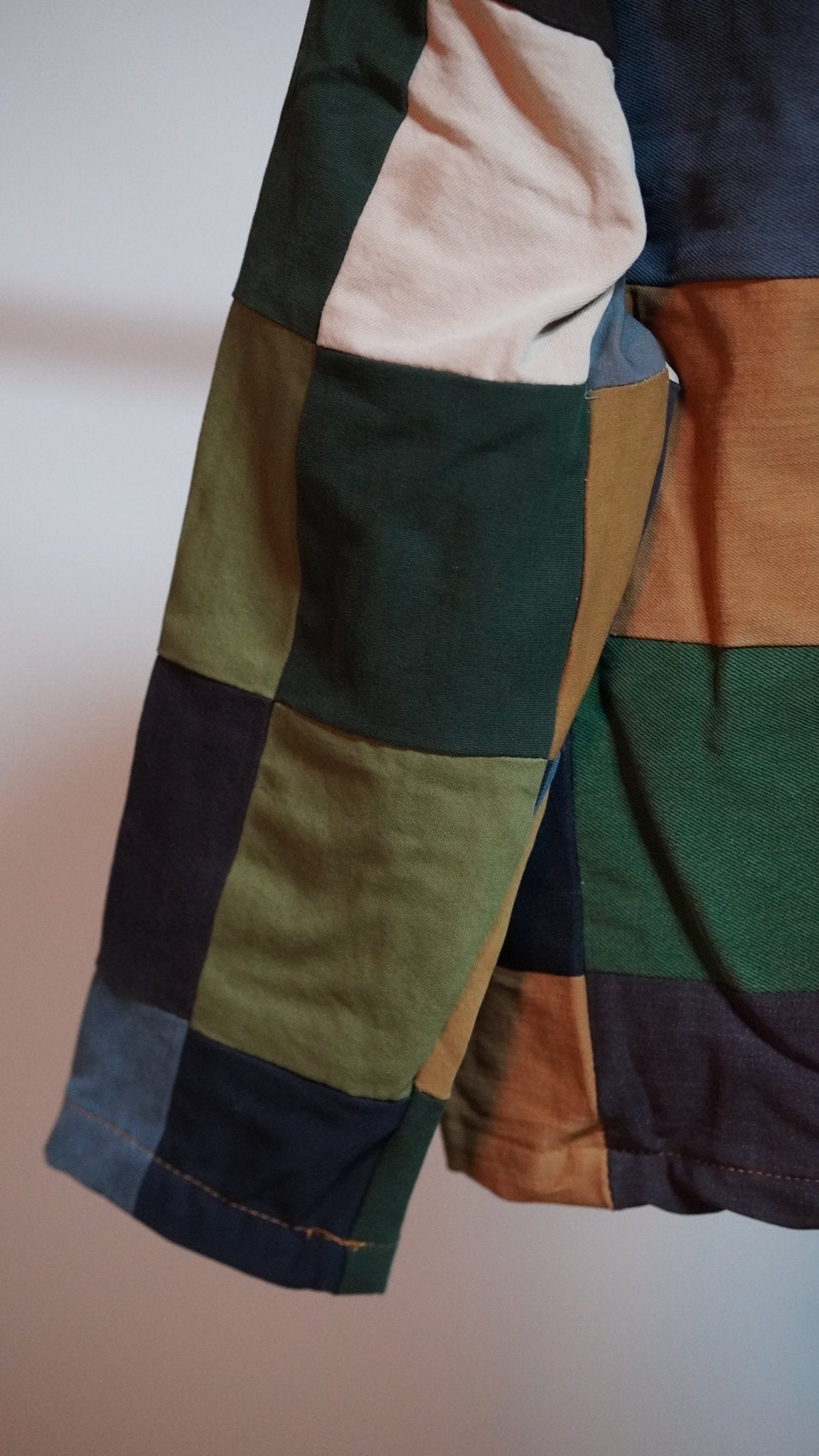 Upcycled Patchwork Jacket Size L - The Hellebore Shop