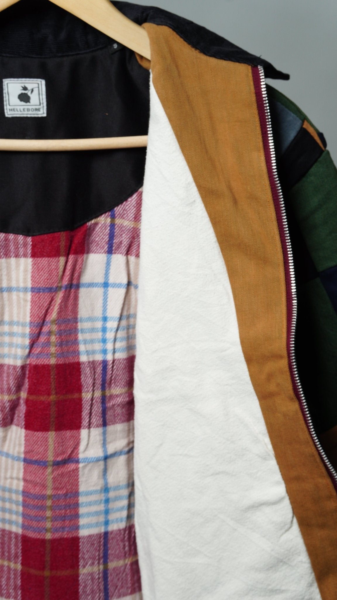 Upcycled Patchwork Jacket Size S - The Hellebore Shop