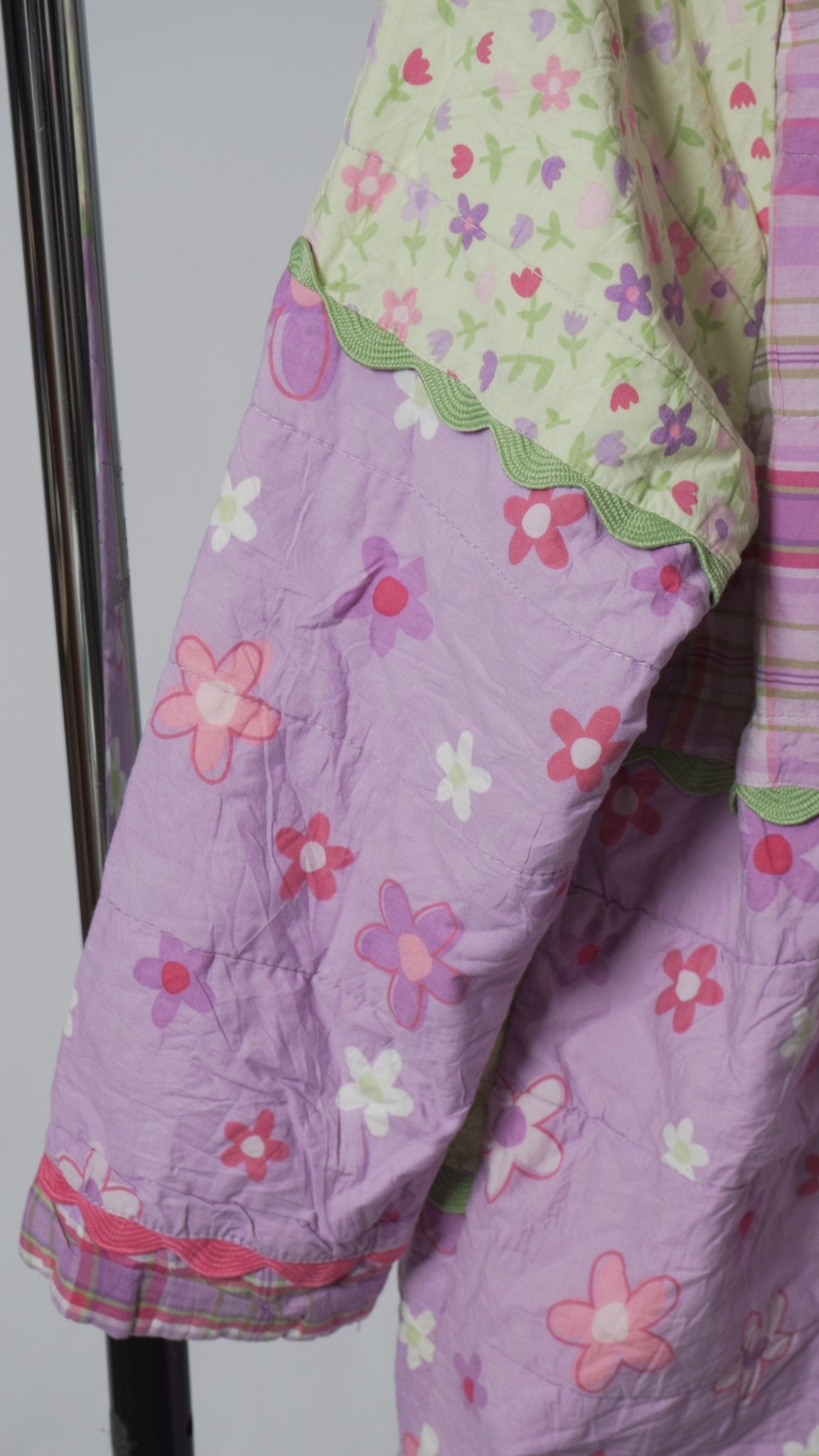 Upcycled Quilt Oversize Cocoon Trench Coat - The Hellebore Shop
