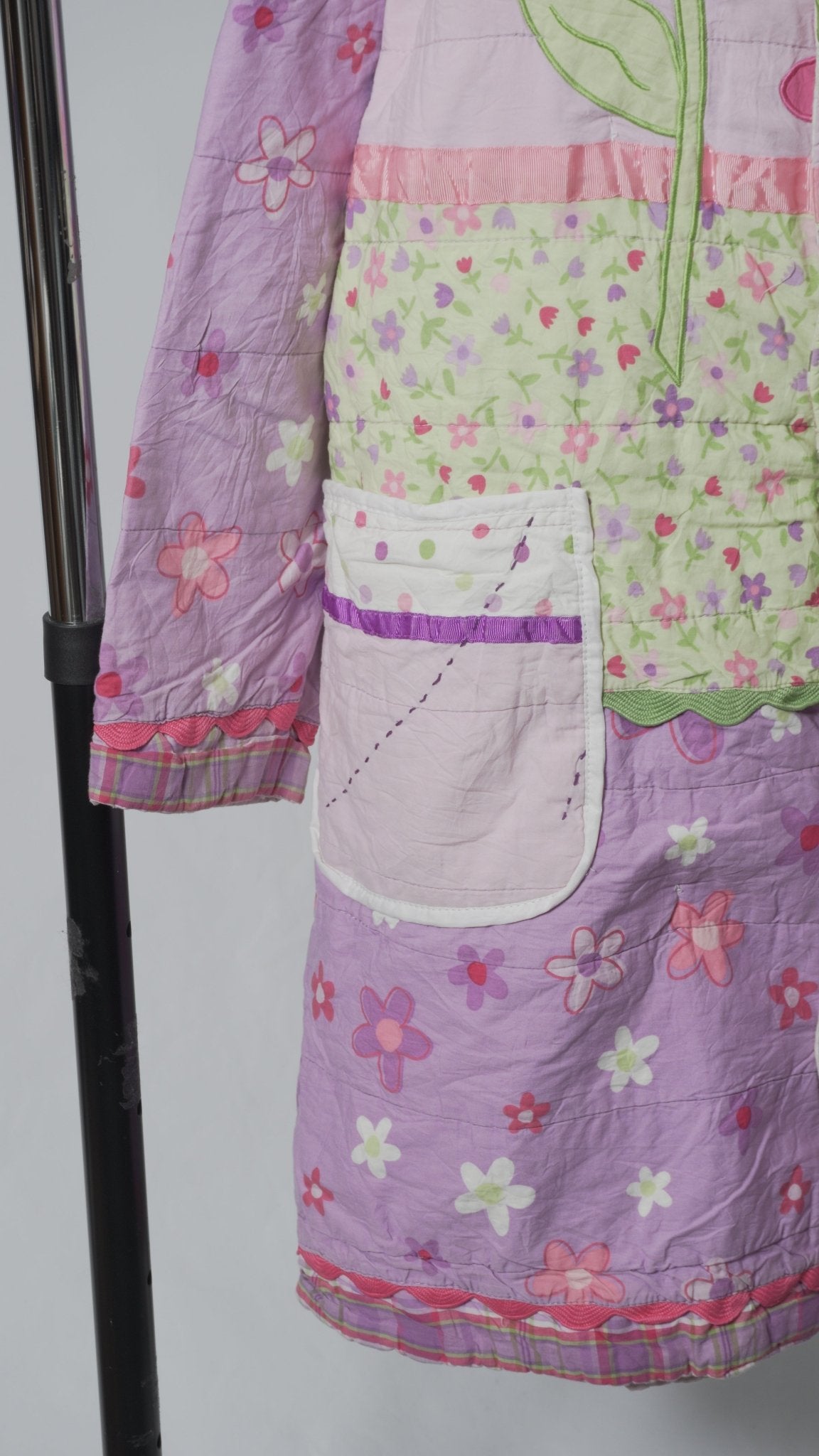 Upcycled Quilt Oversize Cocoon Trench Coat - The Hellebore Shop