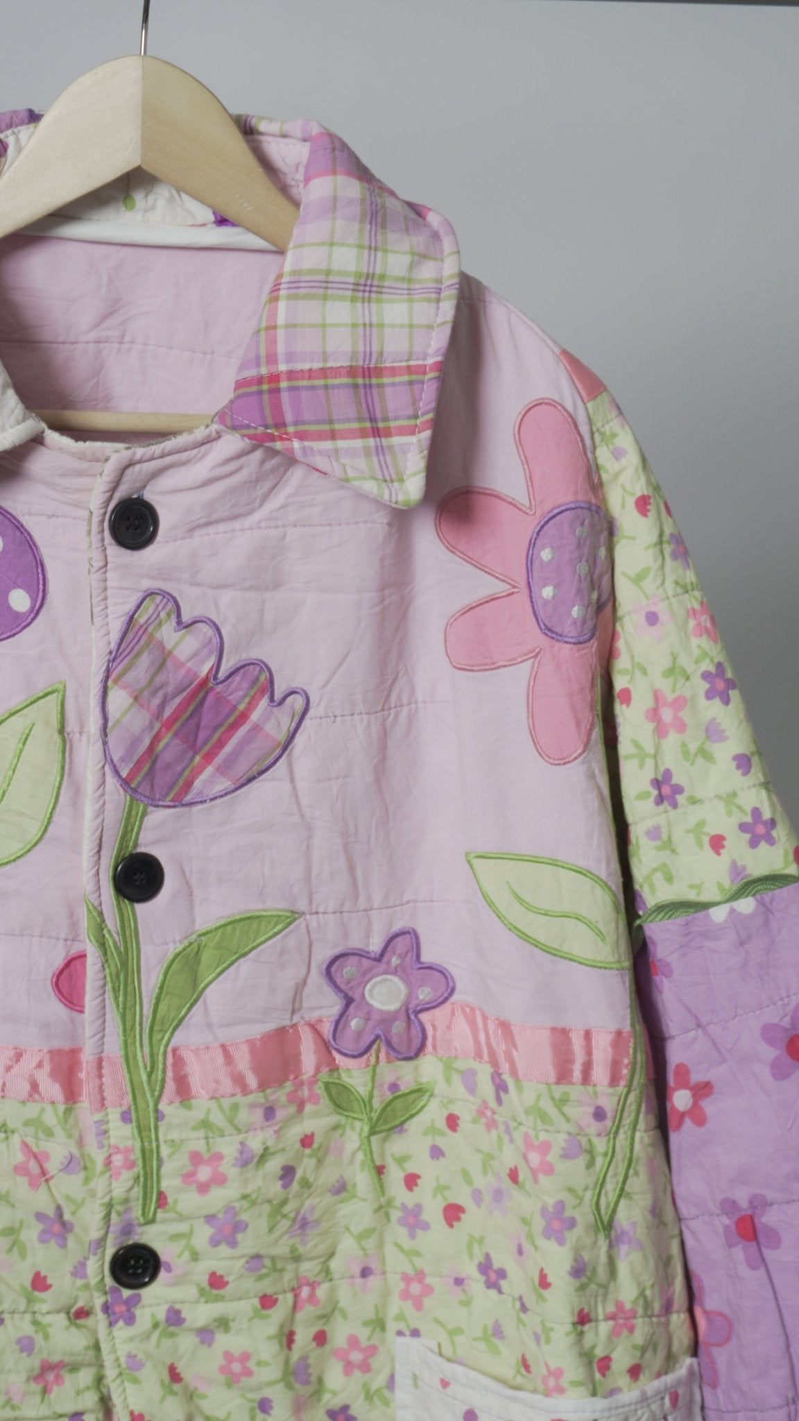 Upcycled Quilt Oversize Cocoon Trench Coat - The Hellebore Shop