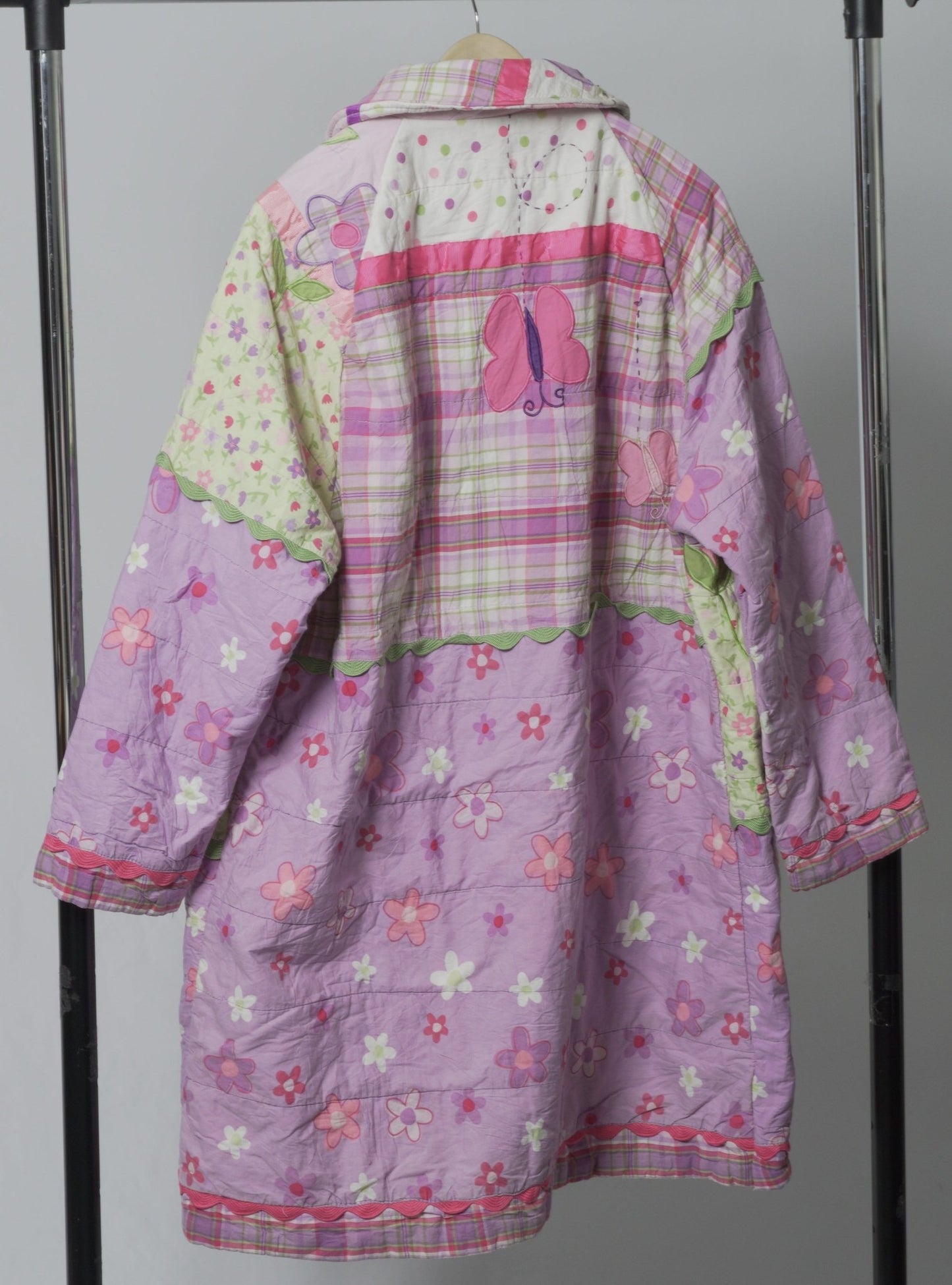 Upcycled Quilt Oversize Cocoon Trench Coat - The Hellebore Shop