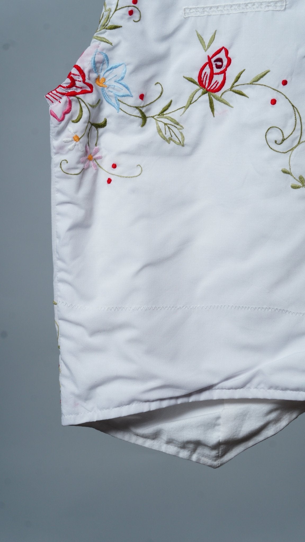 Upcycled Tablecloth Vest Size S - The Hellebore Shop