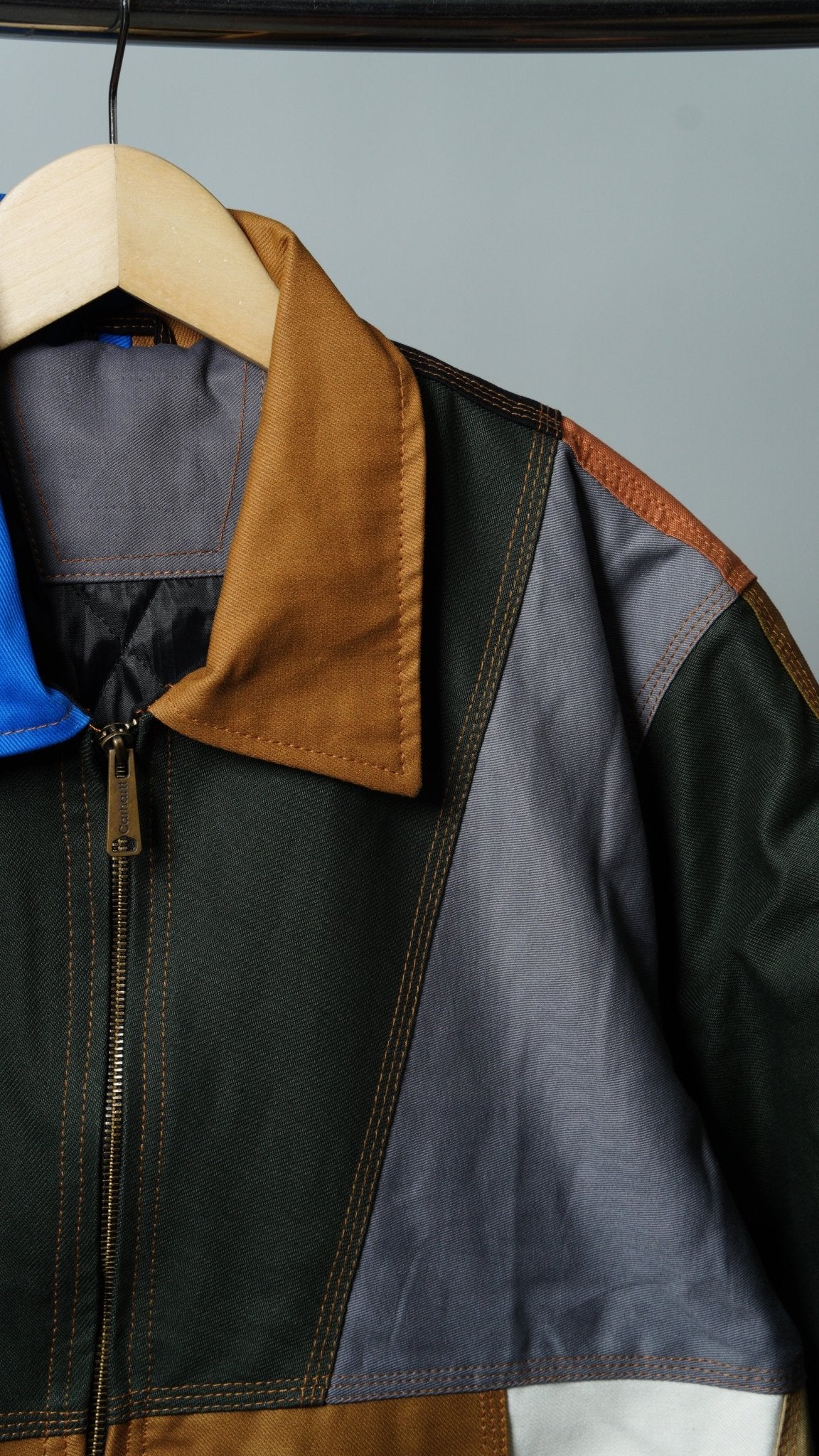 Workwear Colorblock Geometric Jacket Size L - The Hellebore Shop