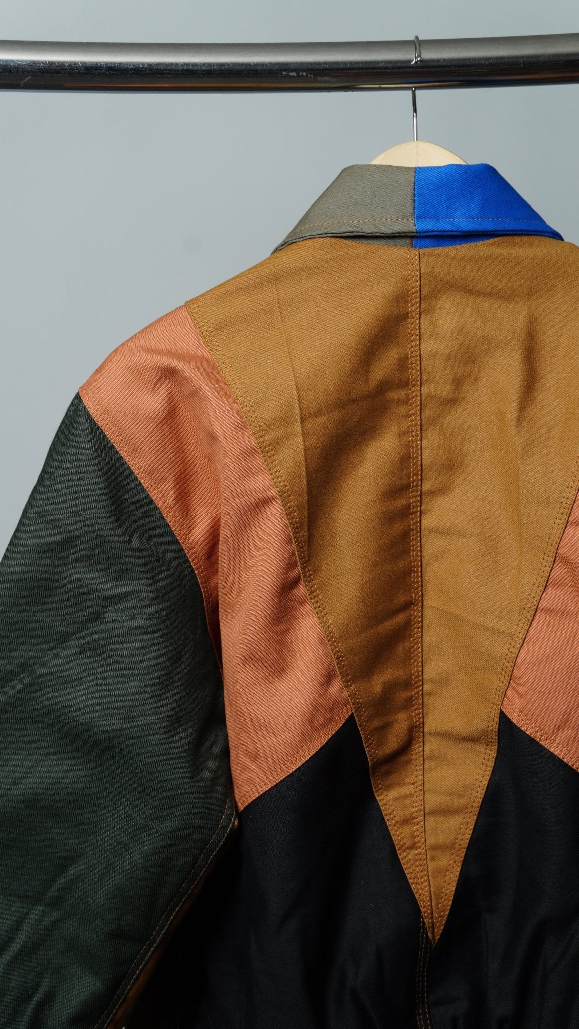 Workwear Colorblock Geometric Jacket Size L - The Hellebore Shop