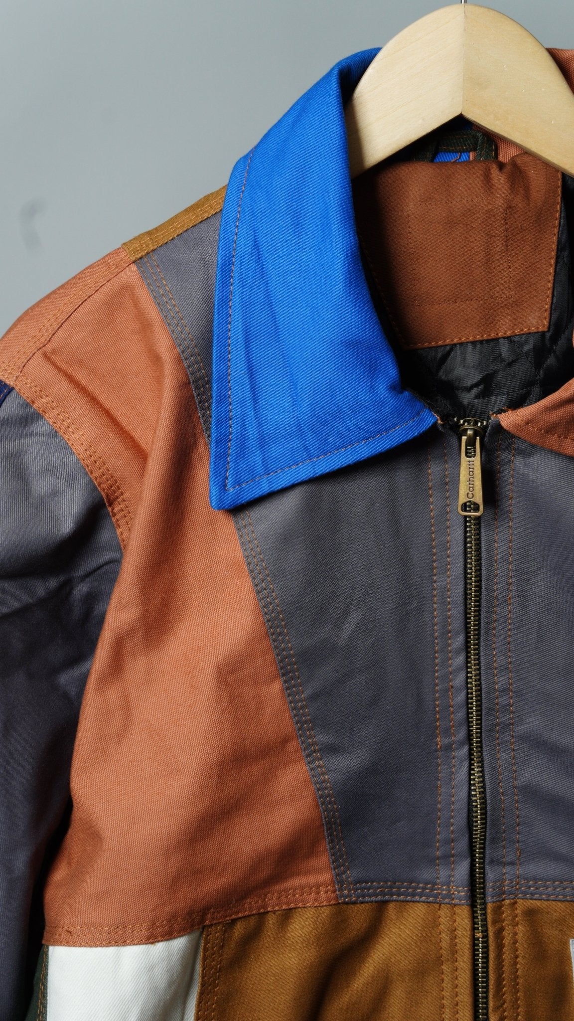 Workwear Colorblock Geometric Jacket Size S - The Hellebore Shop