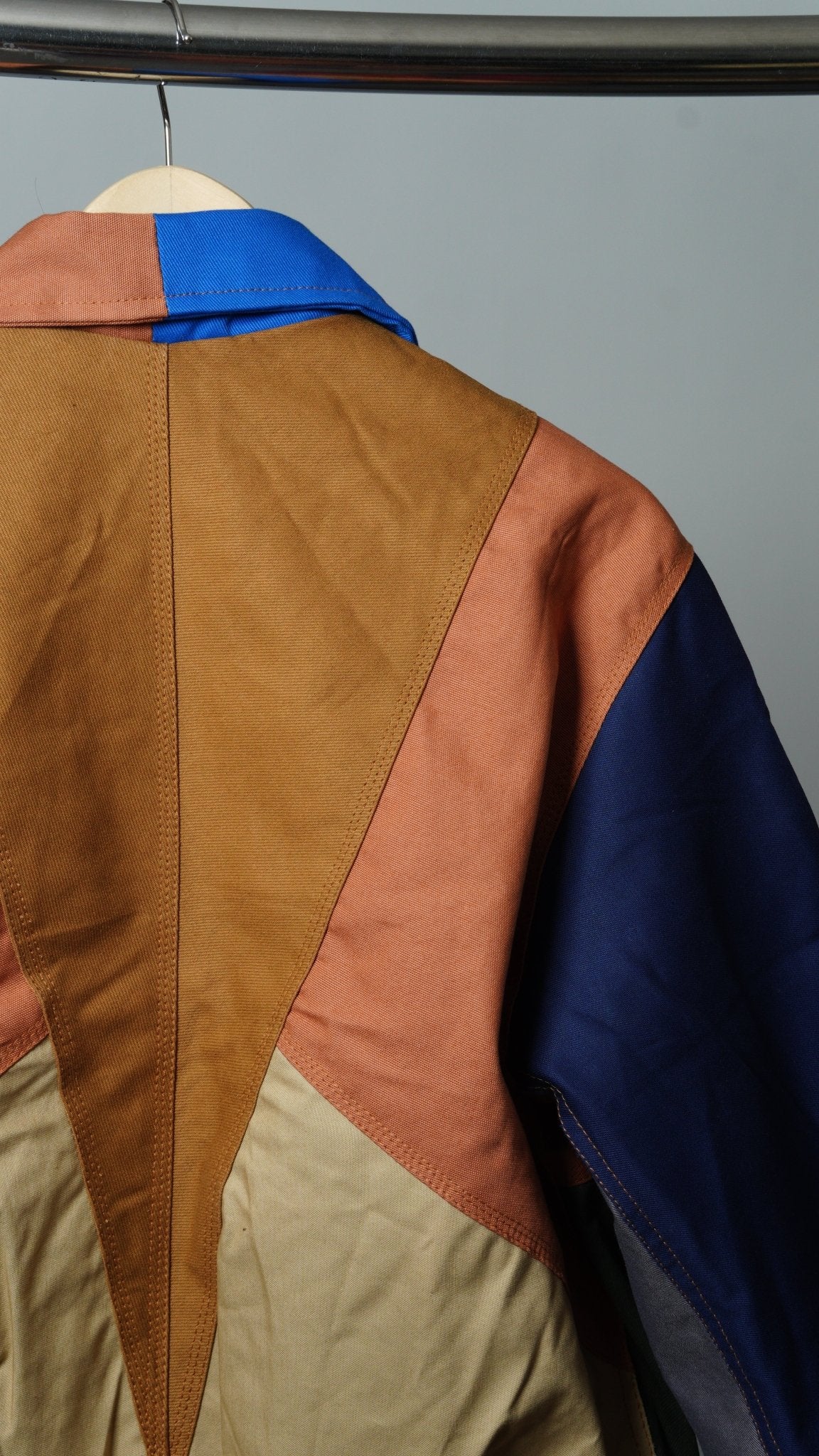 Workwear Colorblock Geometric Jacket Size S - The Hellebore Shop