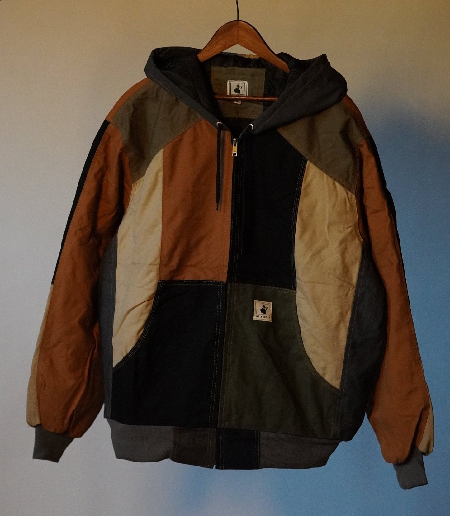 Workwear Colorblock Hooded Jacket - The Hellebore Shop