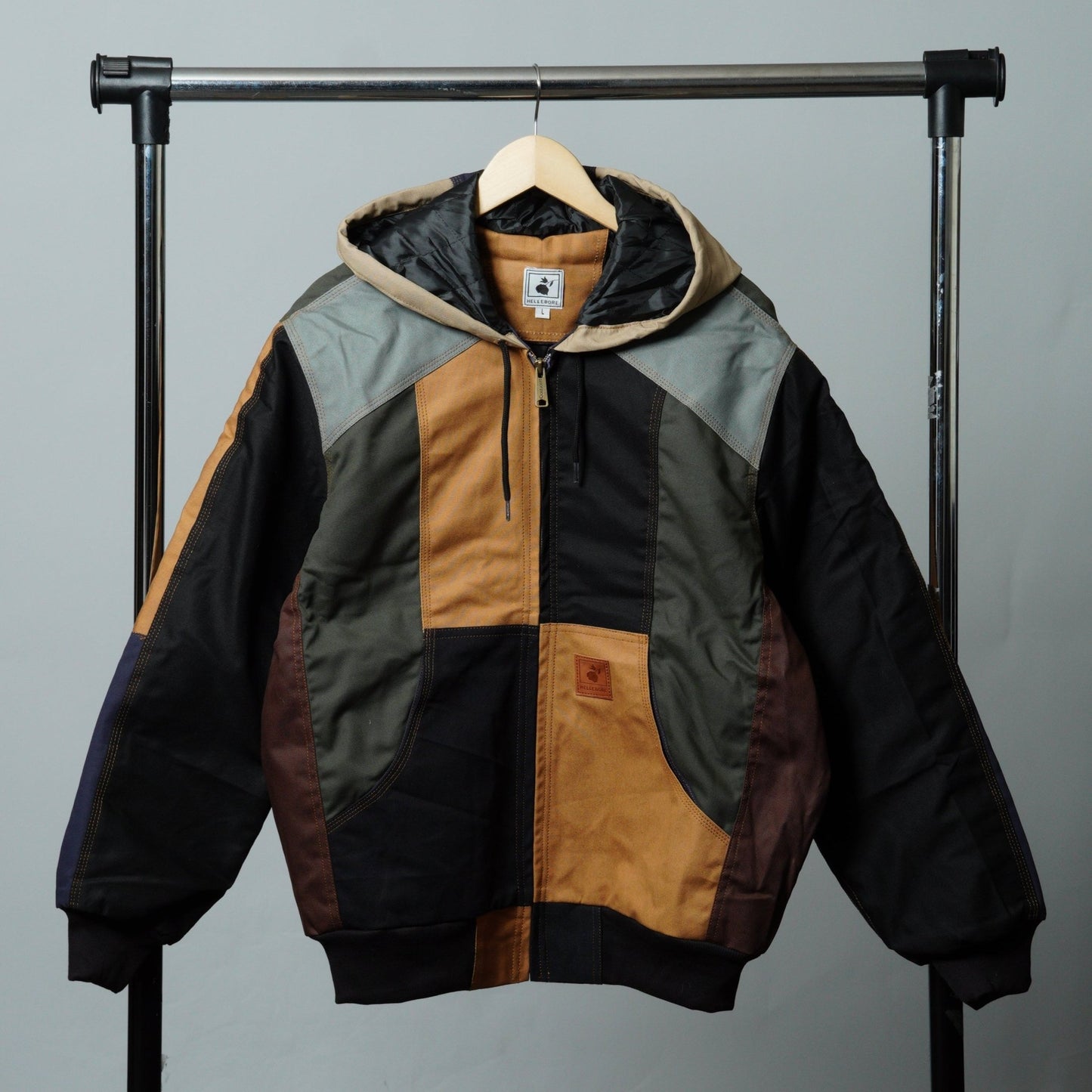 Workwear Colorblock Hooded Jacket Size L - The Hellebore Shop