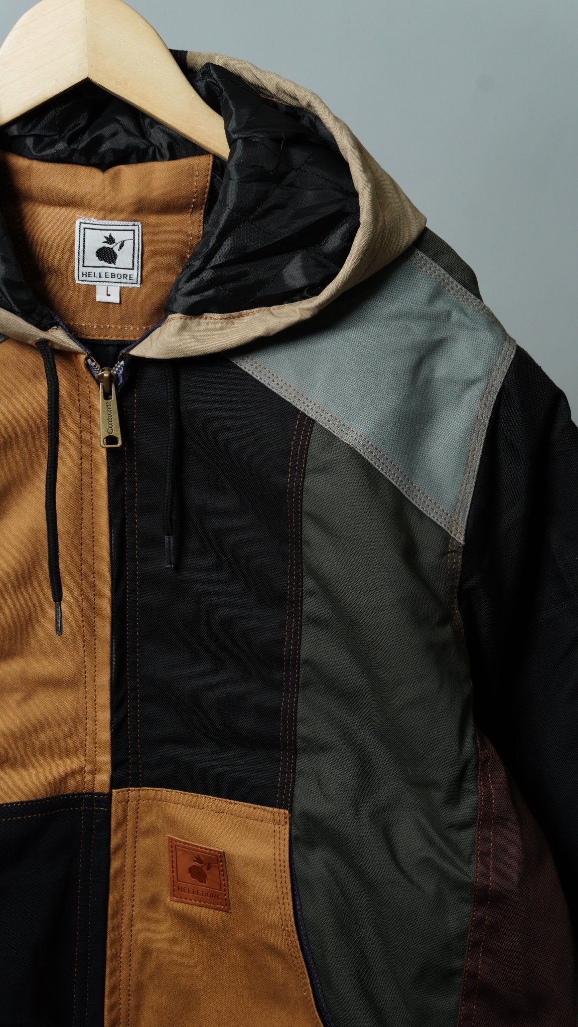 Workwear Colorblock Hooded Jacket Size L - The Hellebore Shop