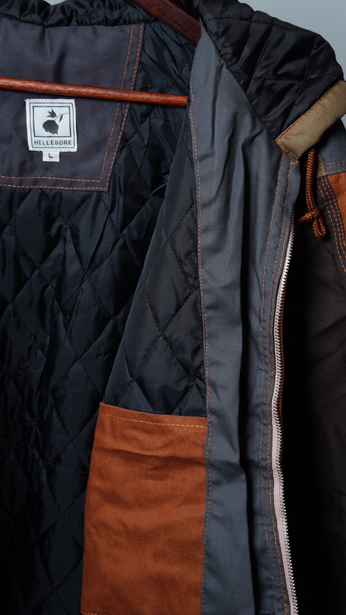 Workwear Colorblock Hooded Jacket Size L - The Hellebore Shop