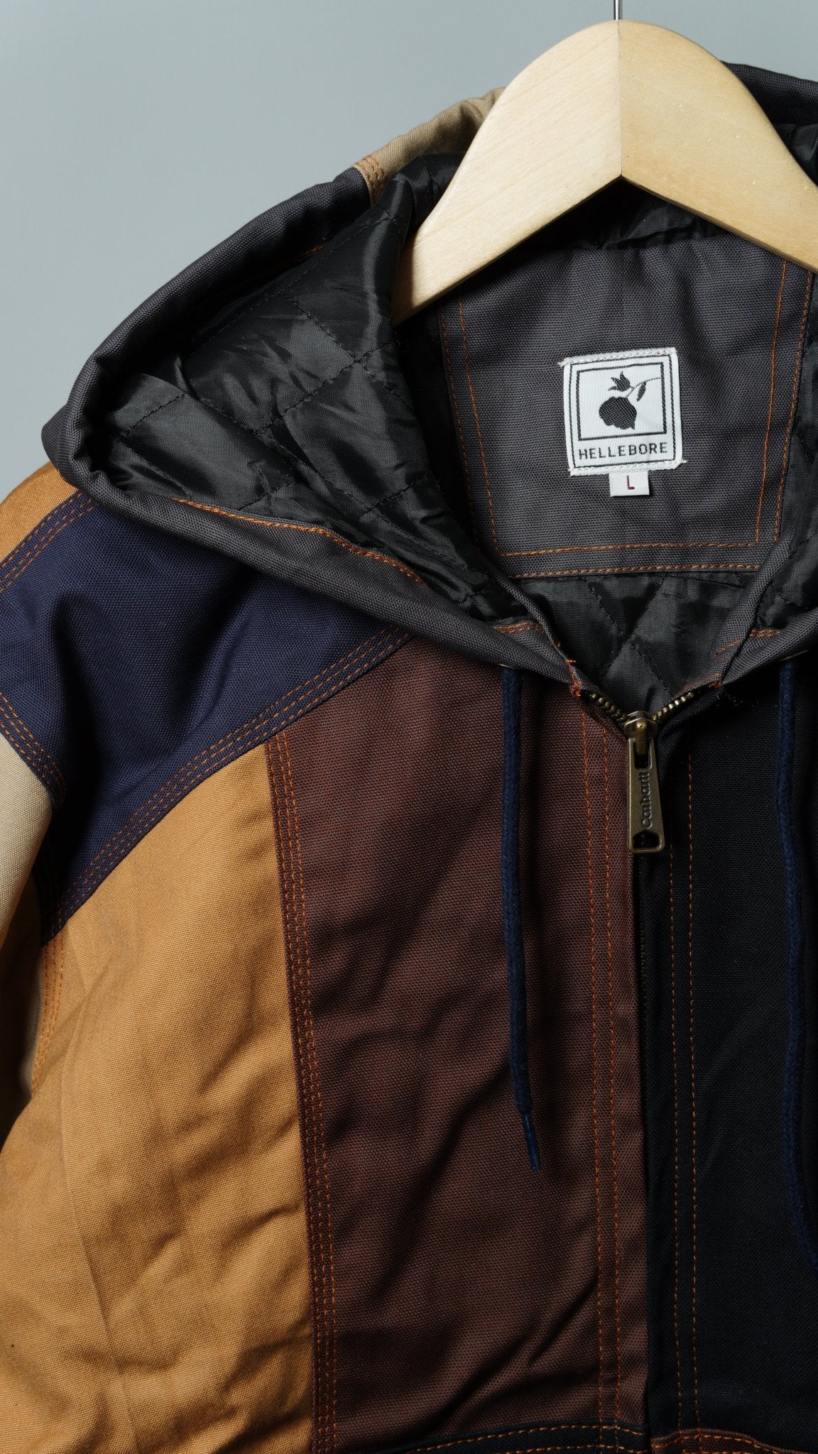 Workwear Colorblock Hooded Jacket Size L - The Hellebore Shop