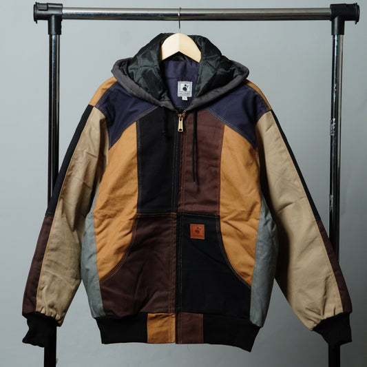 Workwear Colorblock Hooded Jacket Size L - The Hellebore Shop