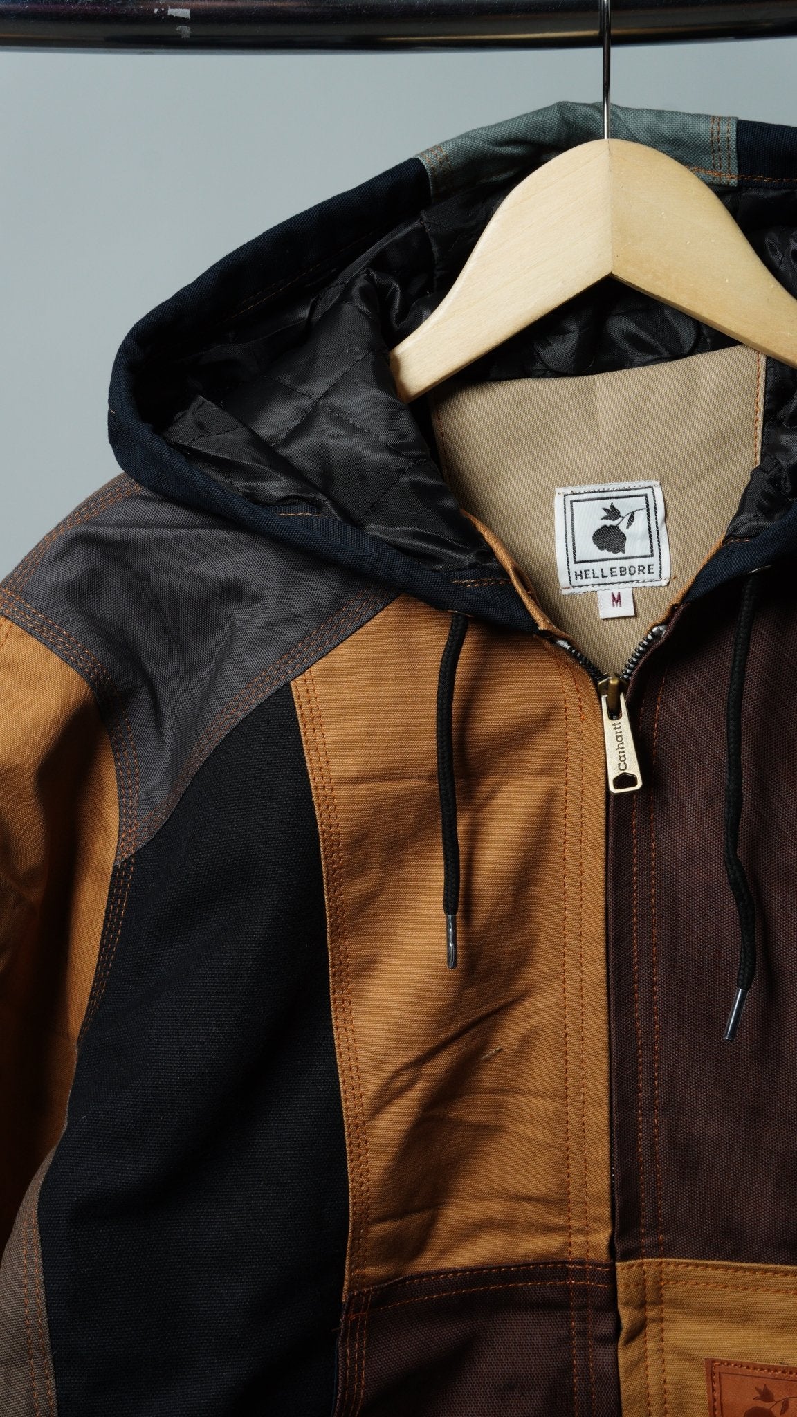 Workwear Colorblock Hooded Jacket Size M - The Hellebore Shop