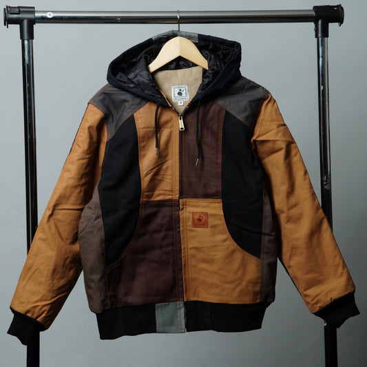 Workwear Colorblock Hooded Jacket Size M - The Hellebore Shop