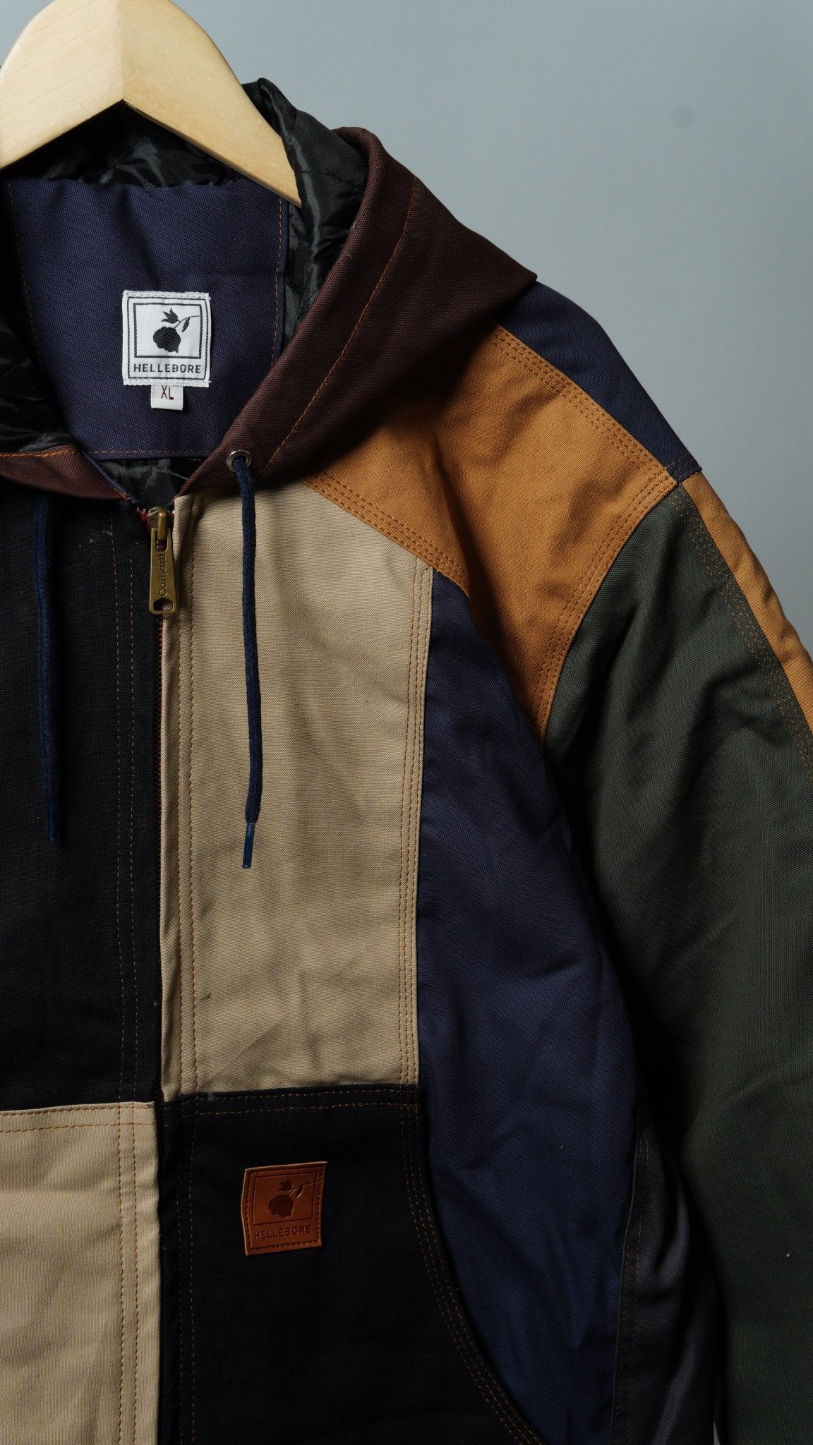 Workwear Colorblock Hooded Jacket Size XL - The Hellebore Shop