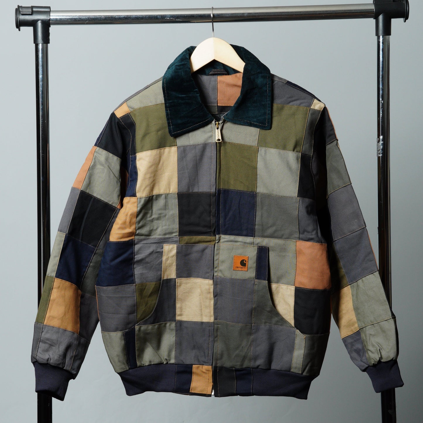 Checkered Patchwork Jacket Size L